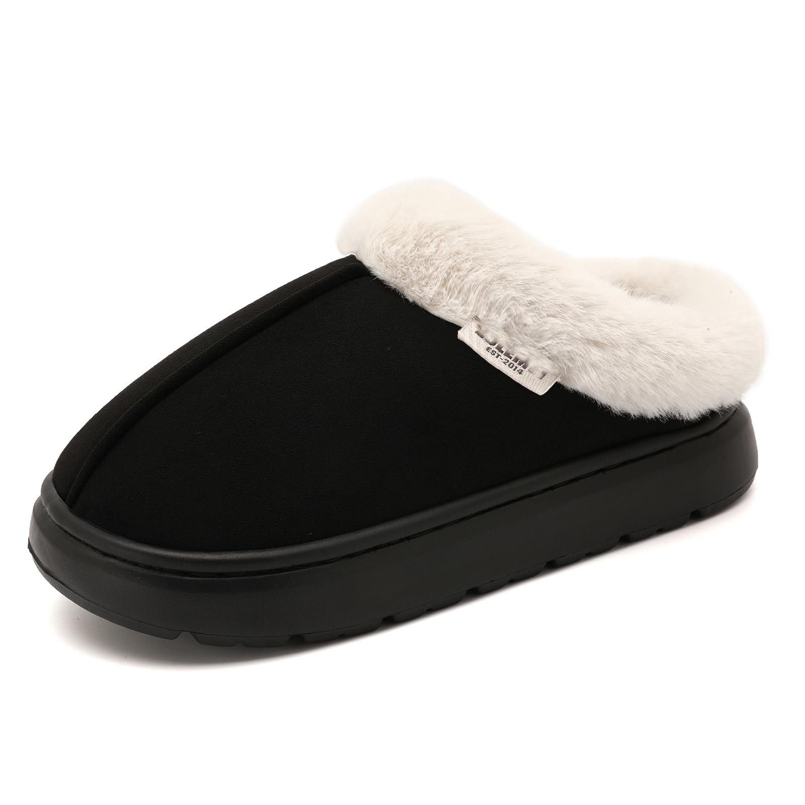 House Slippers For Woman Men, Womens slippers 4.5-5.5 Women/4-4.5 Black