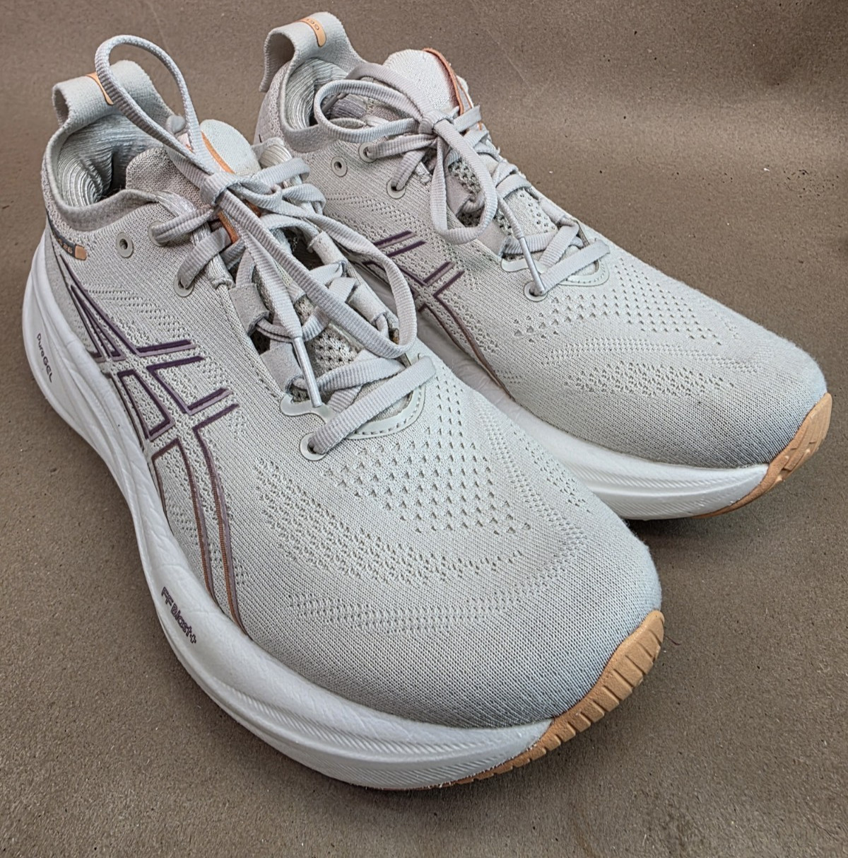 Asics Gel-Nimbus 26 Womens 8.5 Shoes Beige Running Sneaker Gym 1012B693 Walking