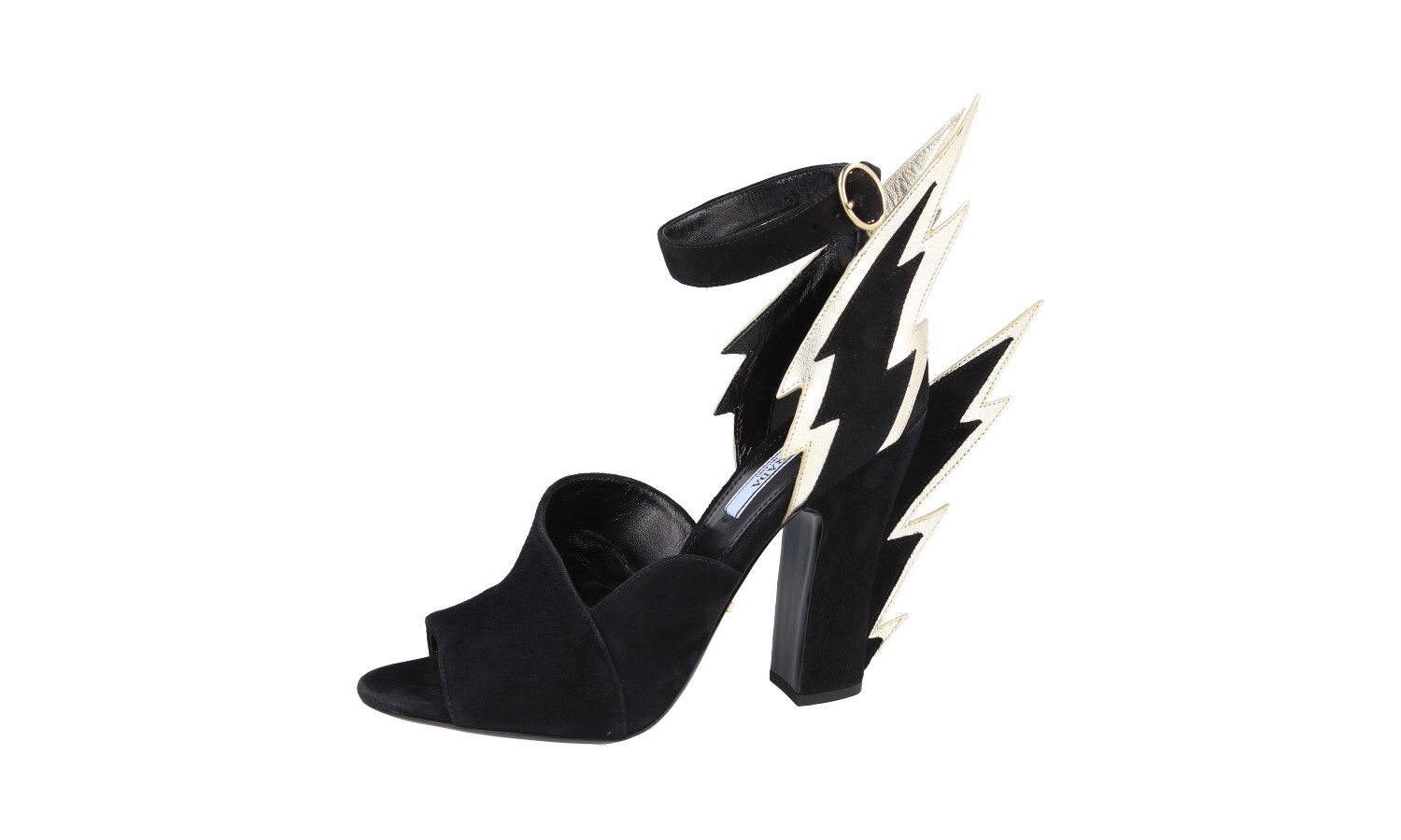 PRADA Suede Thunderbolt Slingback Pumps Sandals 1X854L NEW – US 6.5 EU 36,5