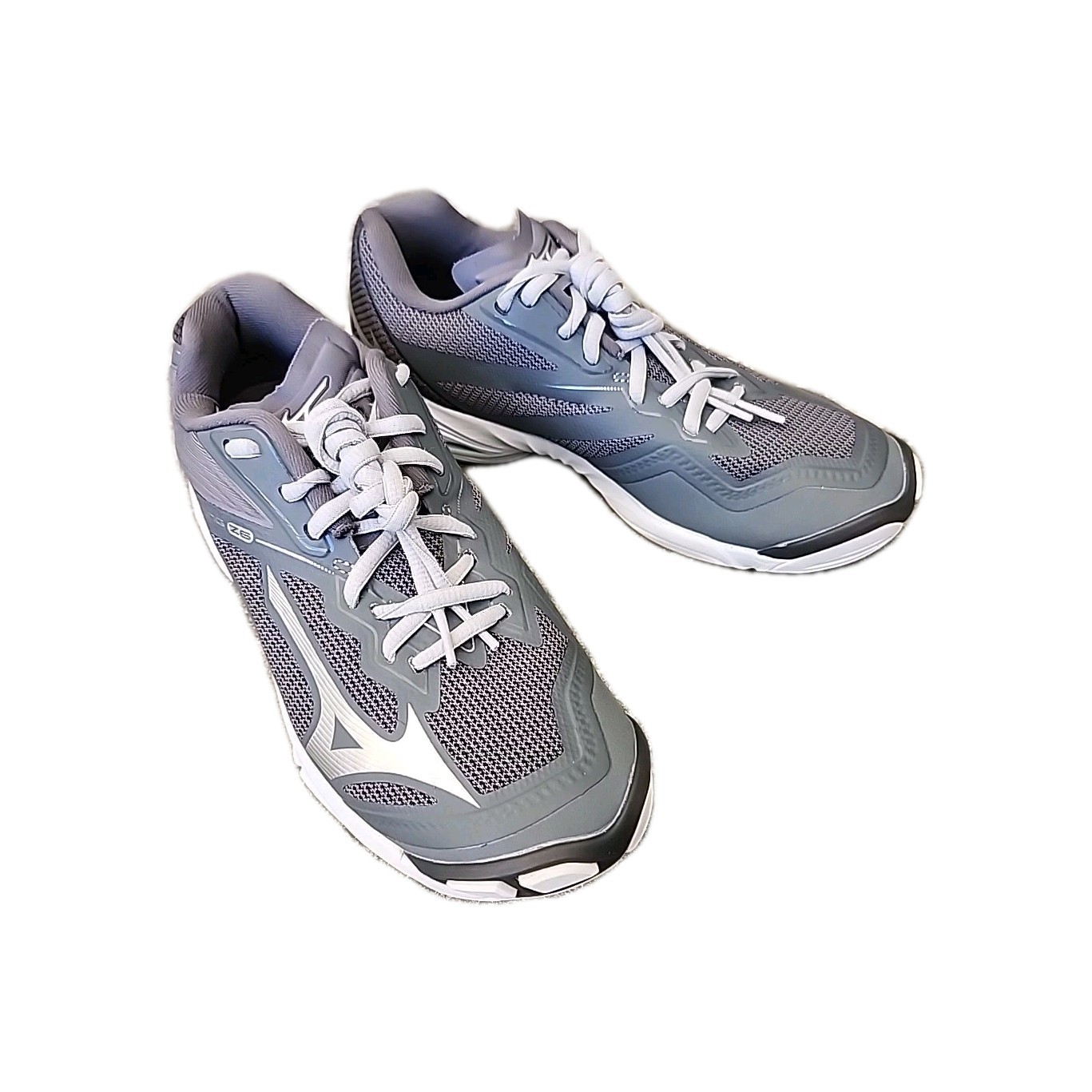 New Mizuno Wave Lightning Z6 Volleyball Shoes Sneaker Gray/White Wo’s Sz 8 $140