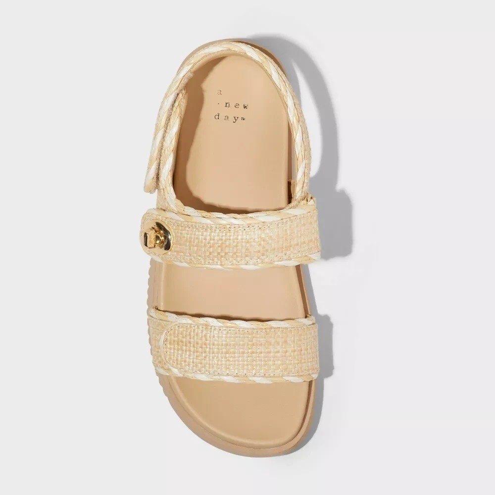 Women’s Tilly Raffia Platform Sandals – A New Day Tan Size 11 New With Tags