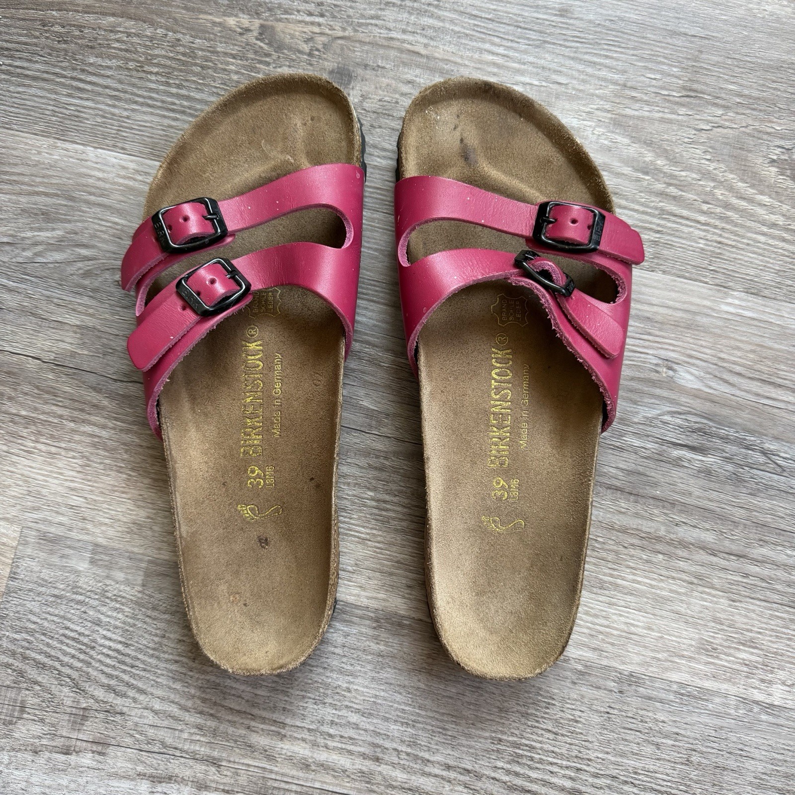 Vintage Birkenstock Ibiza Sandals Pink EU 39 Made In Germany Women’s 8