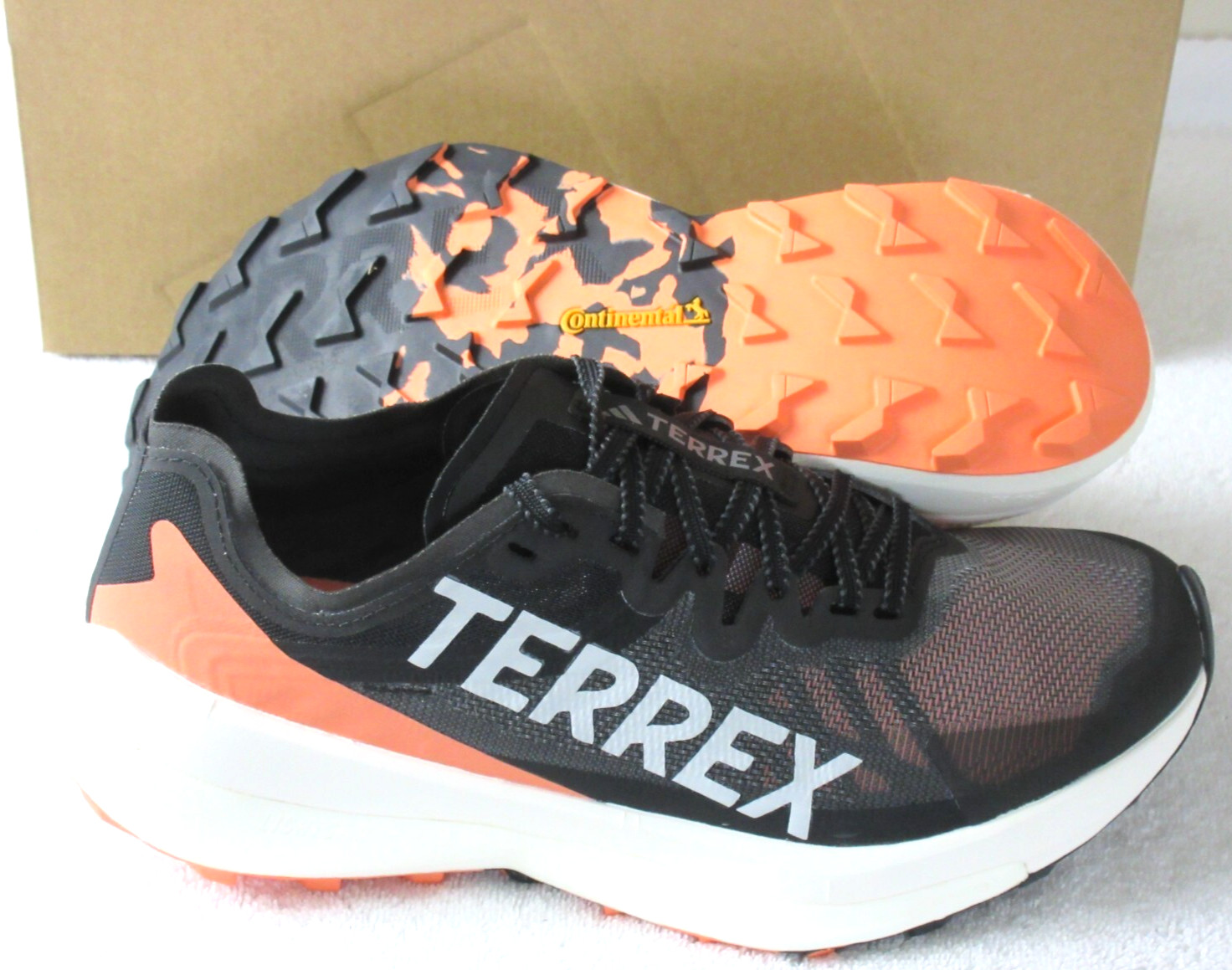 Adidas Women’s Terrex Agravic Speed Trail Running Shoes Grey Orange Size 8 NIB