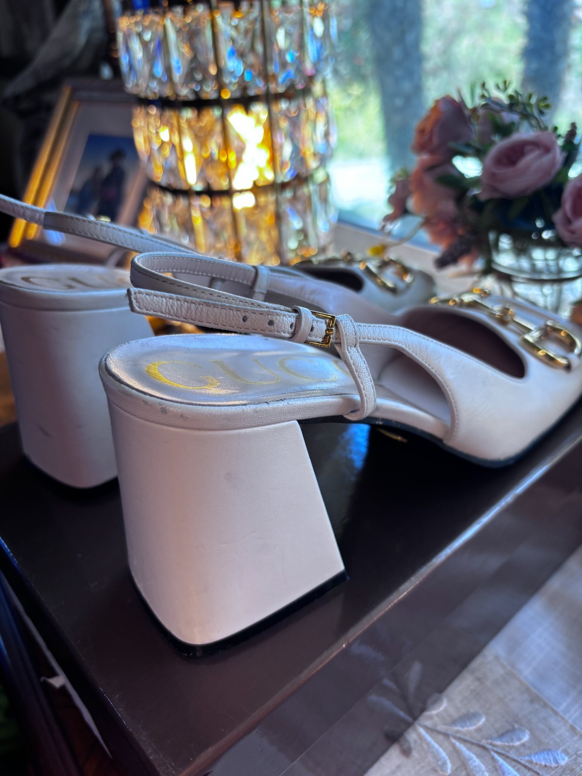 gucci horsebit slingback pumps