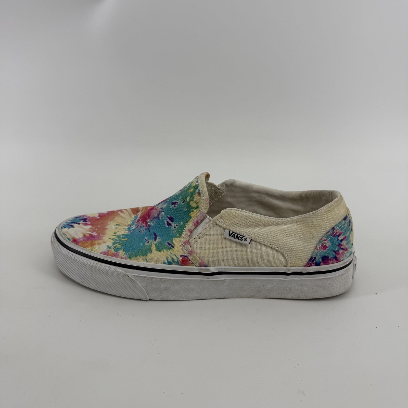 Vans Shoes Womens Size 8.5 Multicolor Tie Dye Slip On Retro Boho Hippie Eclectic