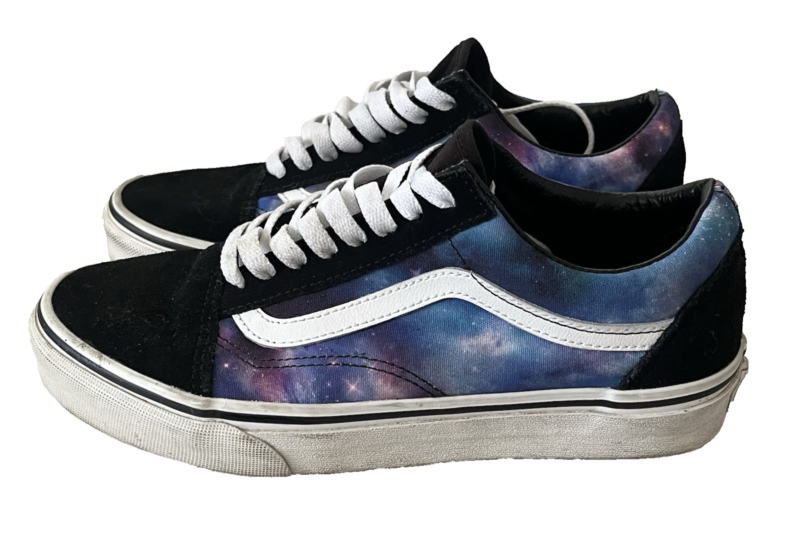 Vans Old Skool Galaxy Black White Suede Skate Sneakers Men’s 6.5 Women’s 8