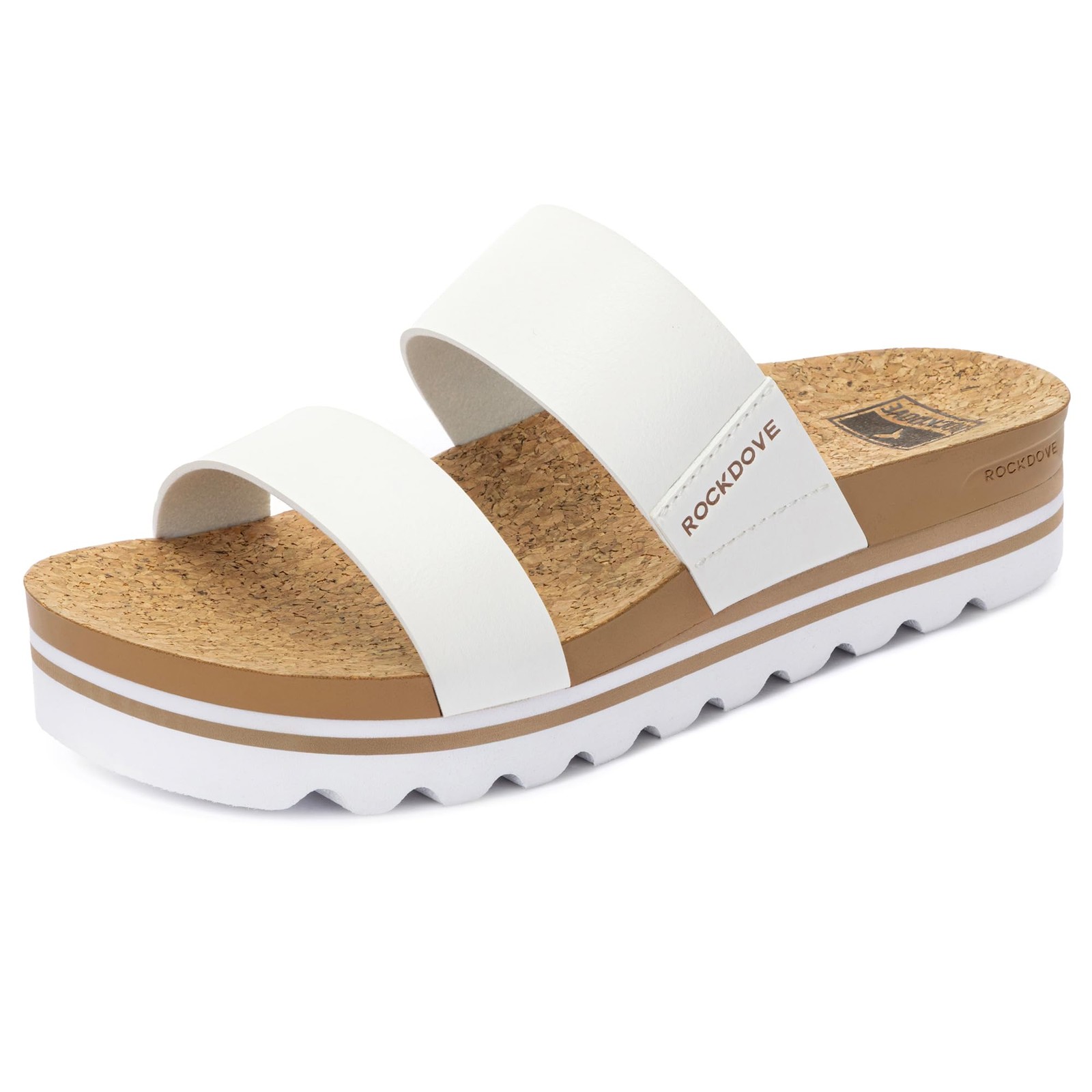 Women’s Isla Lift Platform Slide Sandals with Cushioned Arch Support and Soft…