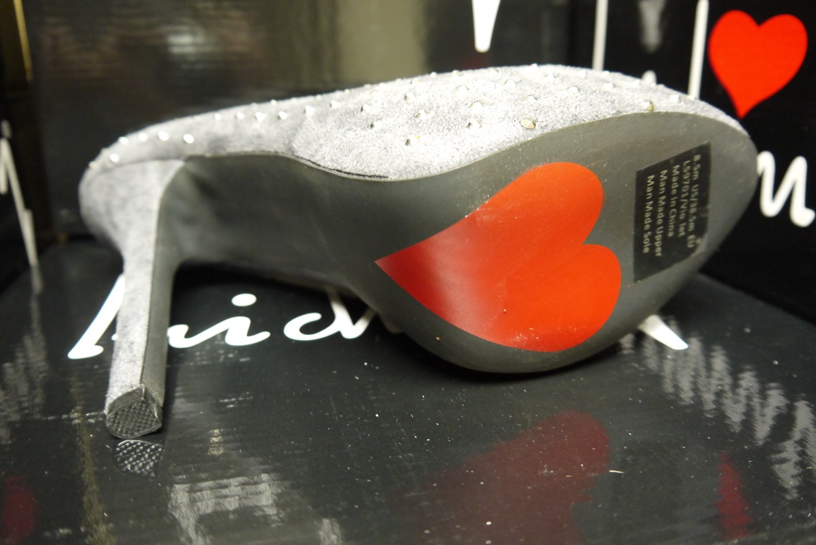 Luichiny Vio let Gray High Heels Brand New Size 6 7 7.5 8 8.5 9 10