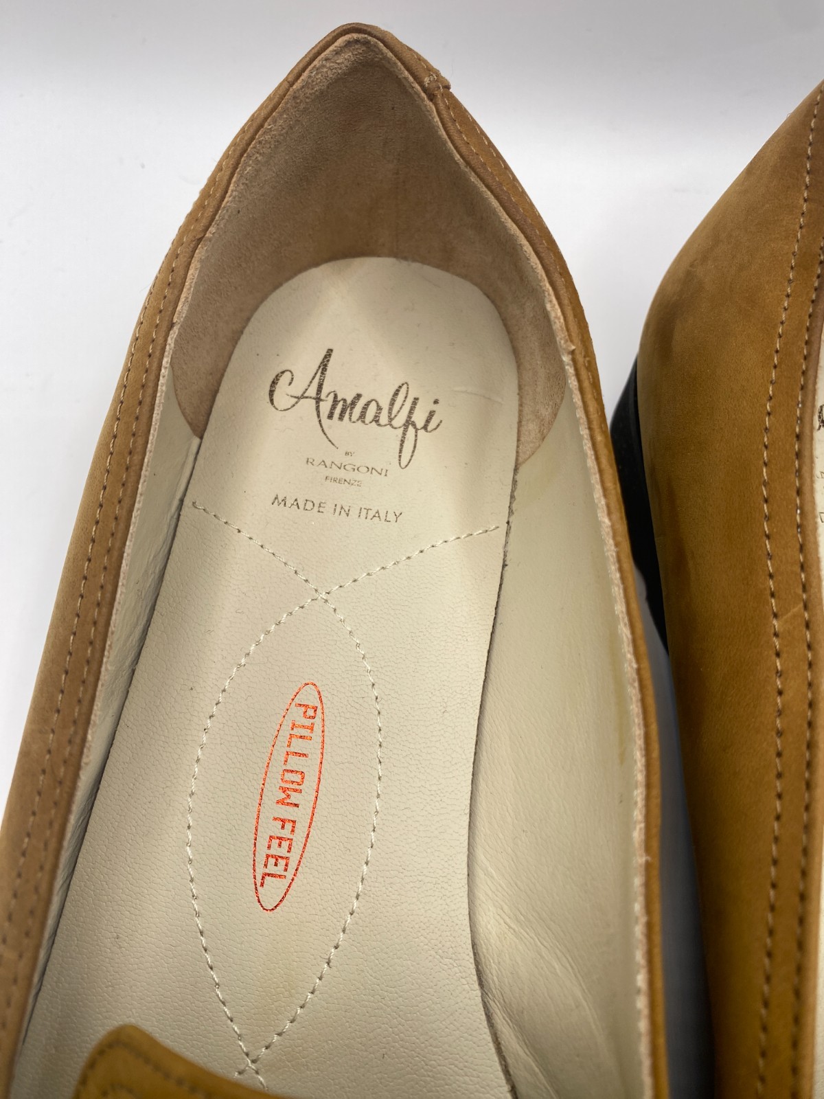 AMALFI BY RANGONI Womens Giuliano Loafer In Sequoia Brown Tiffany Nubuk Sz 10W