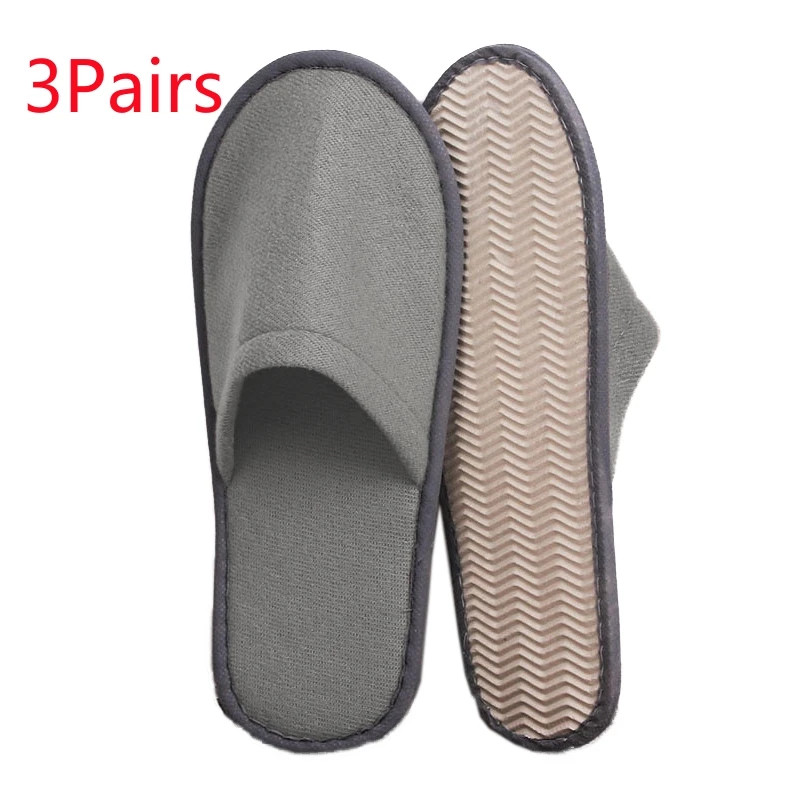 1-3Pair Disposable Slippers Women Men Travel Slipper Home Indoor Guest Shoes Non