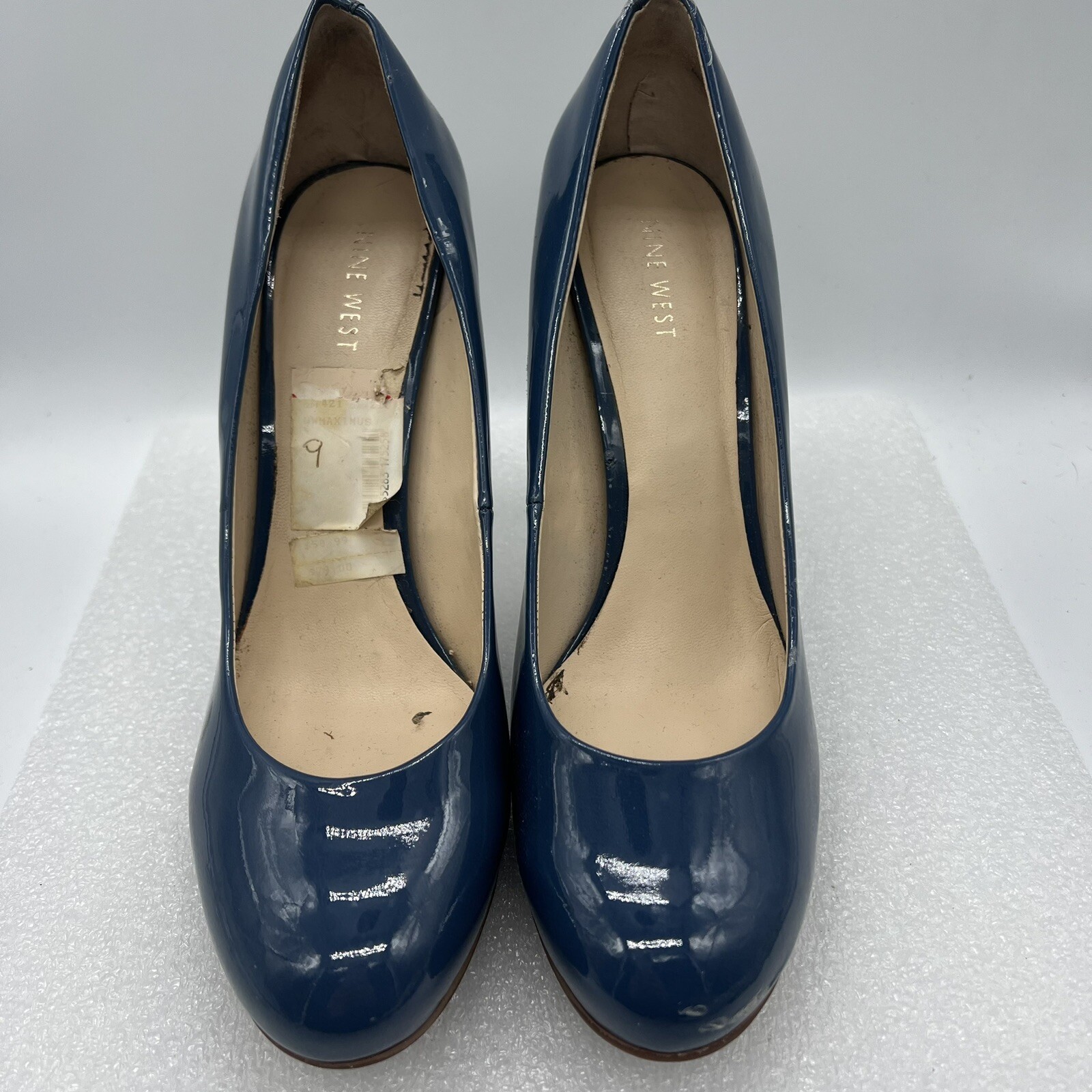 Nine West Maximus Blue Heels Womens Size 9 Pointed Toe Stiletto Pumps 4 Inch