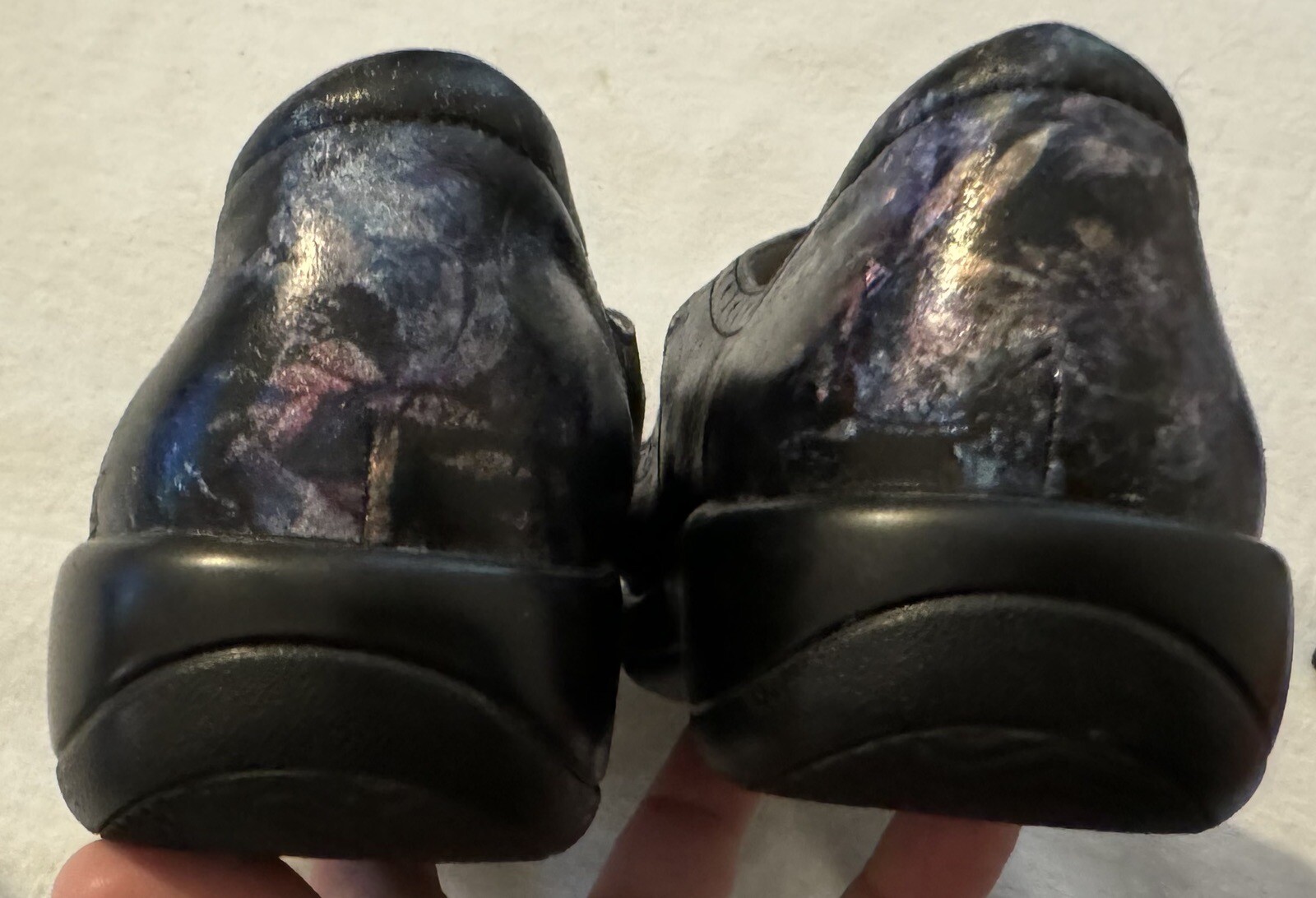 Alegria Black Space Galaxy Mary Janes Sz. 39 Buckle Butterfly Shoes