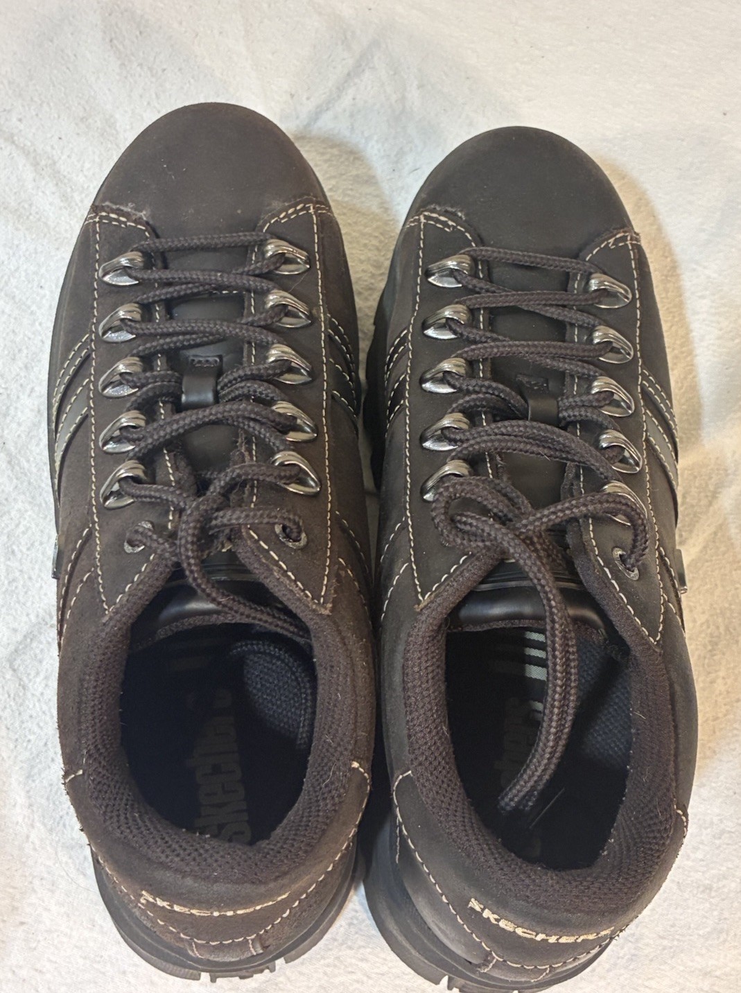 Vintage 90s Y2K Skechers Jammers Platform Chunky Black Brown Shoes Womens 9.5M