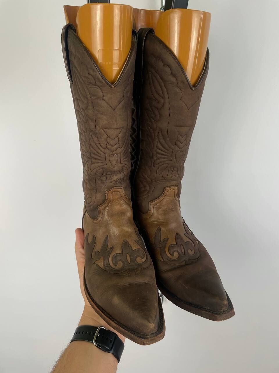 Tony Mora Women’s Cowgirl Boots 38 EU Brown Leather Western Made in Spain