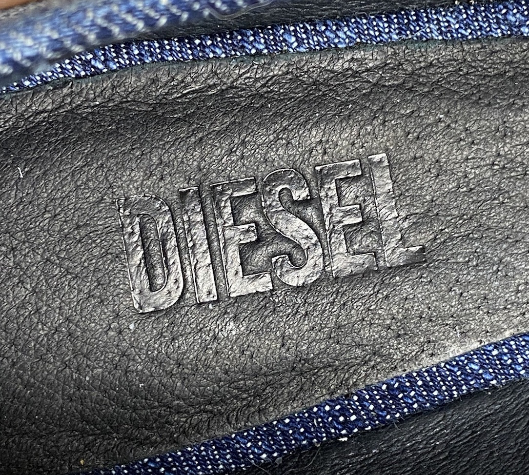 NWOT Diesel FALKY Women 7.5US Denim Blue Luxury Stylish Modern Ballet Shoes