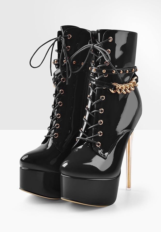 onlymakerheels Platform Boots for Women, Size US 12 EU 43 UK 10
