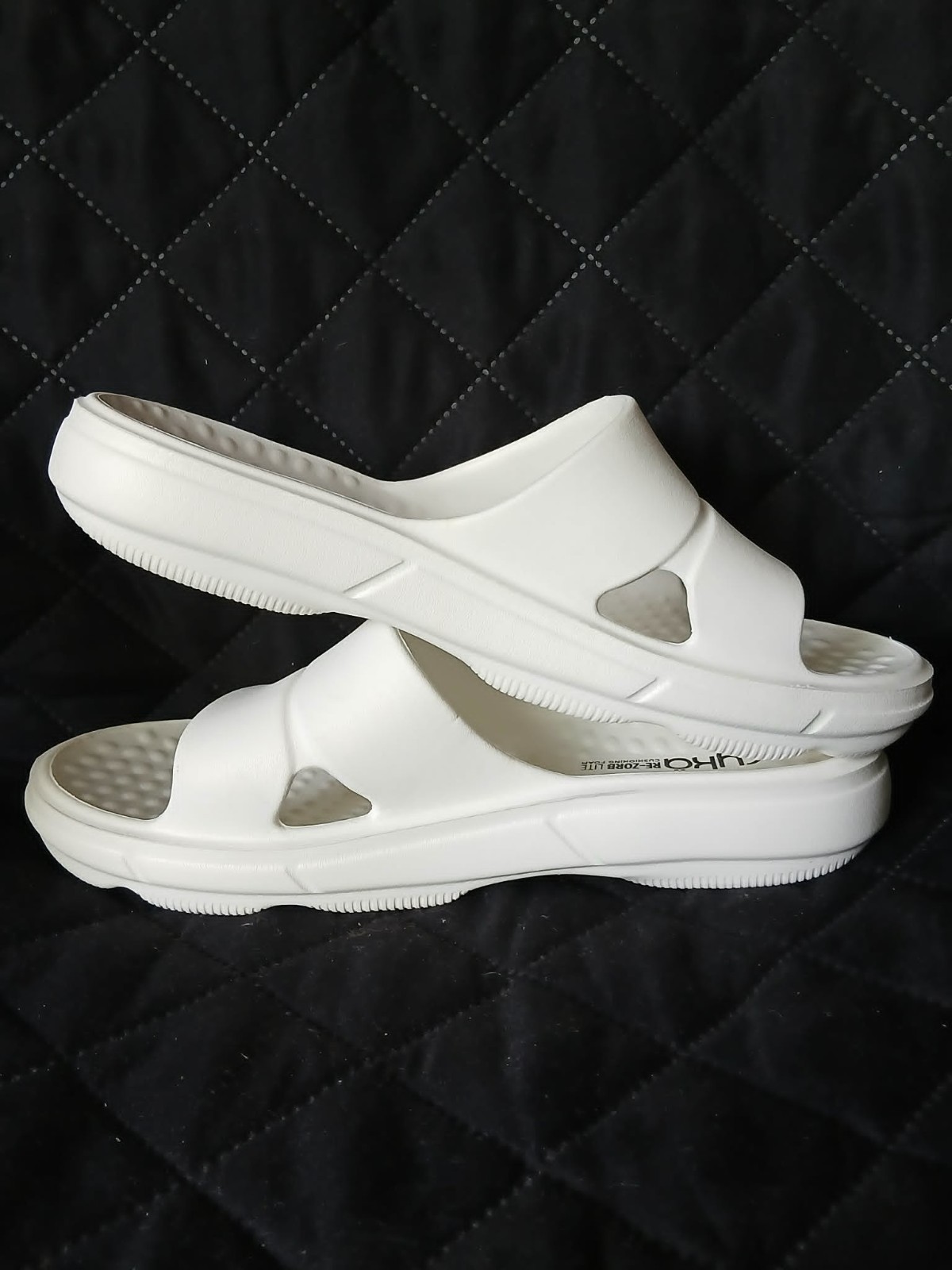 Ryka Ultimate Recovery Molded Slide Sandals Restore Slide White