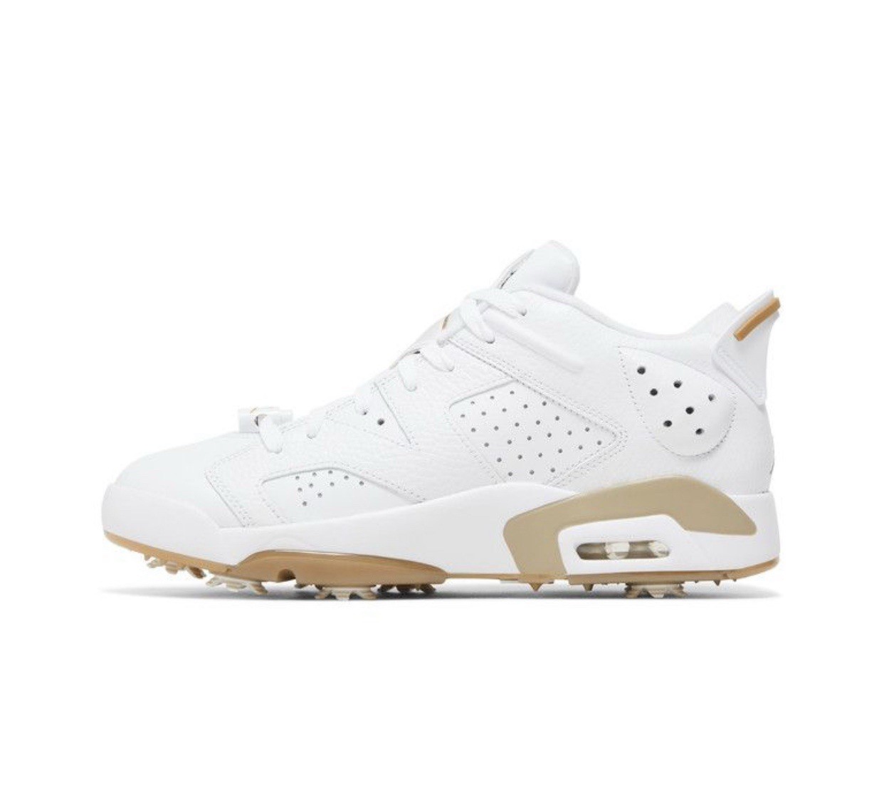 Women’s Size 5 Men 3.5 Nike Air Jordan 6 Retro Low Golf White Khaki DV1376-100
