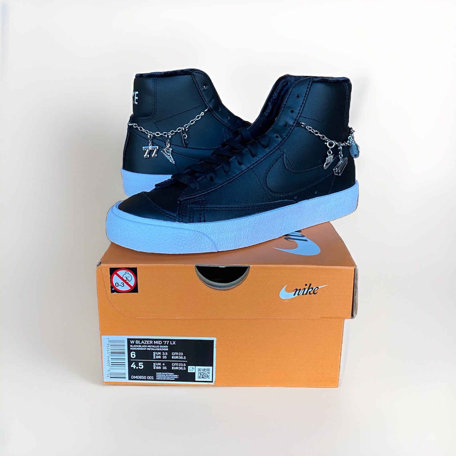 Nike Blazer Mid 77 LX Lucky Charms Black Women’s Size 6 DM0850-001 New w/ Box