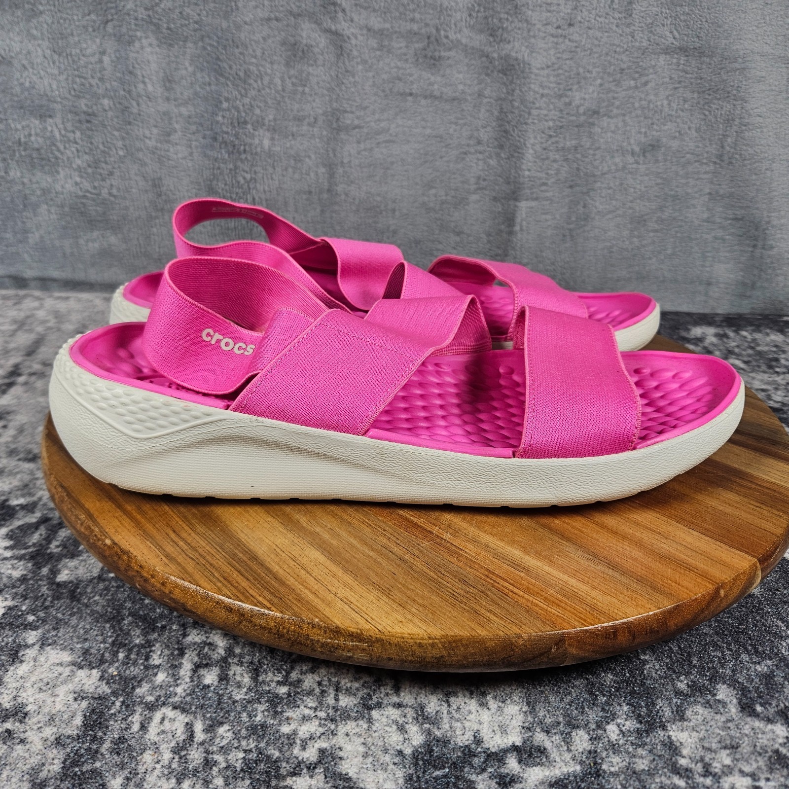 Crocs LiteRide Stretch Sandals Women’s Size 10 Pink Comfort Slip On Slingback