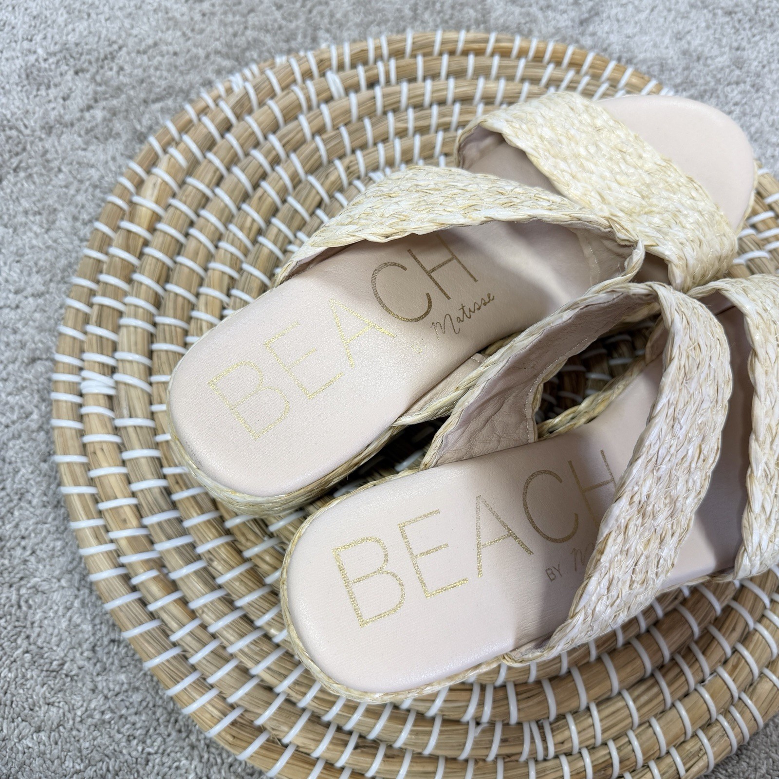 Beach by Matisse Women’s Ocean Ave Espadrille Platform Slide Sandal Natural 10