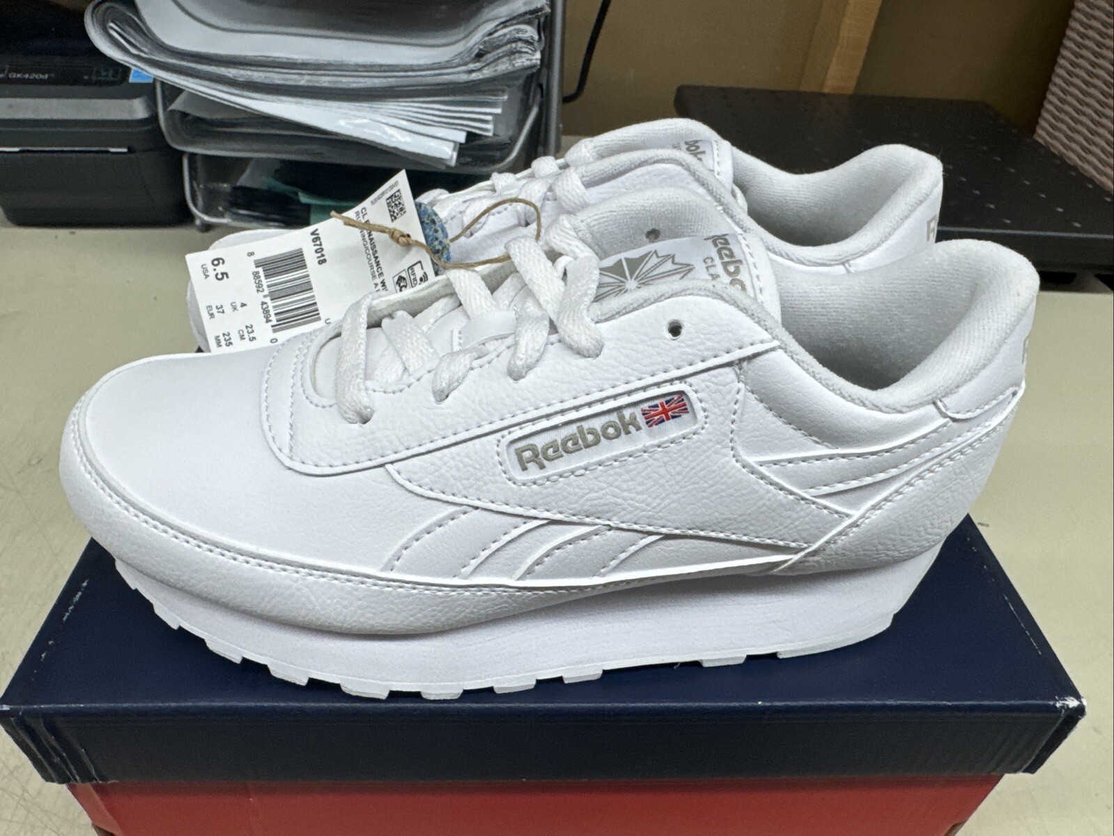 PICK SIZE – Reebok Women’s White Classic Renaissance Classic Shoe V67018