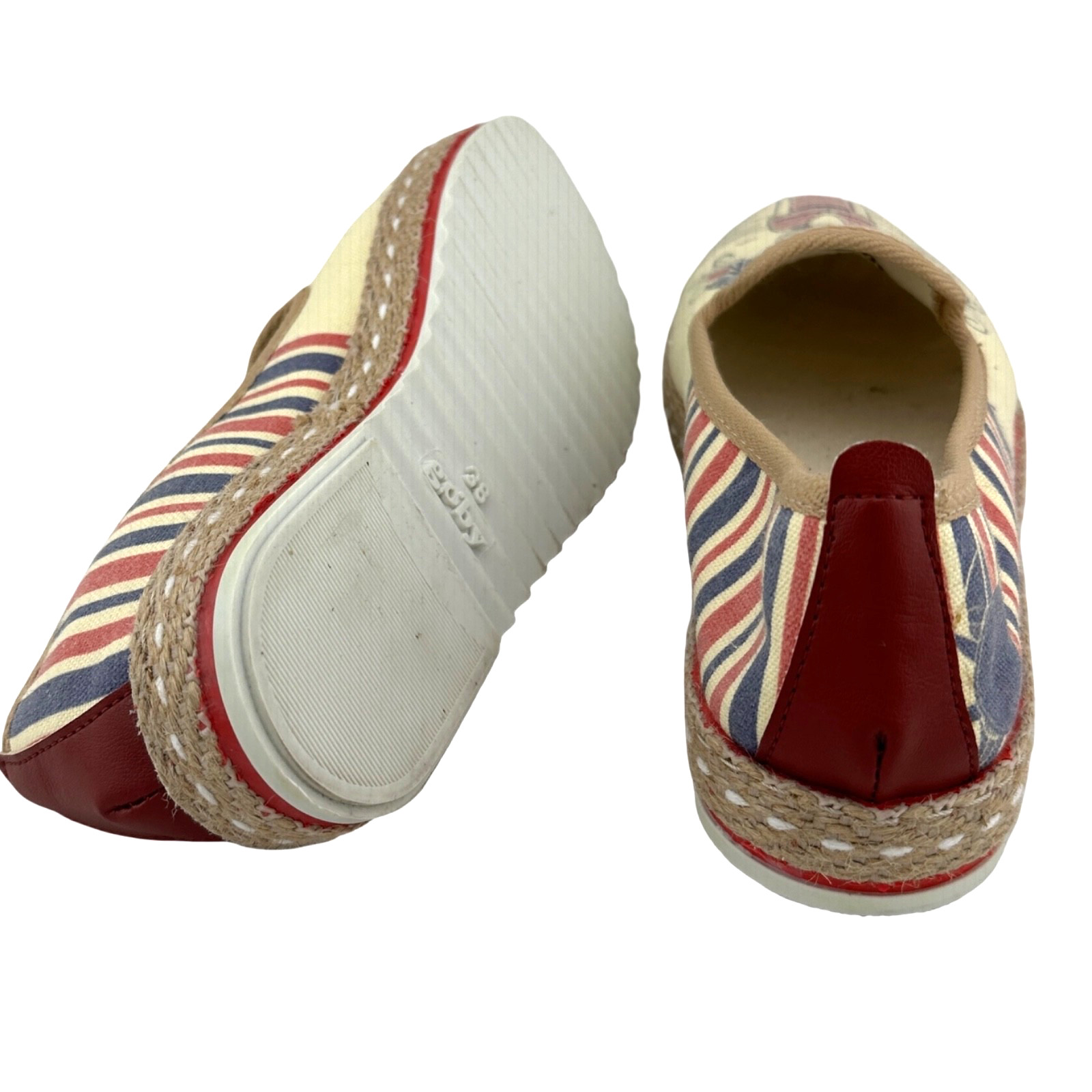 Goby Cartoon Girl Graphics We Love Summer Canvas Espadrille Sneakers Shoes 7.5