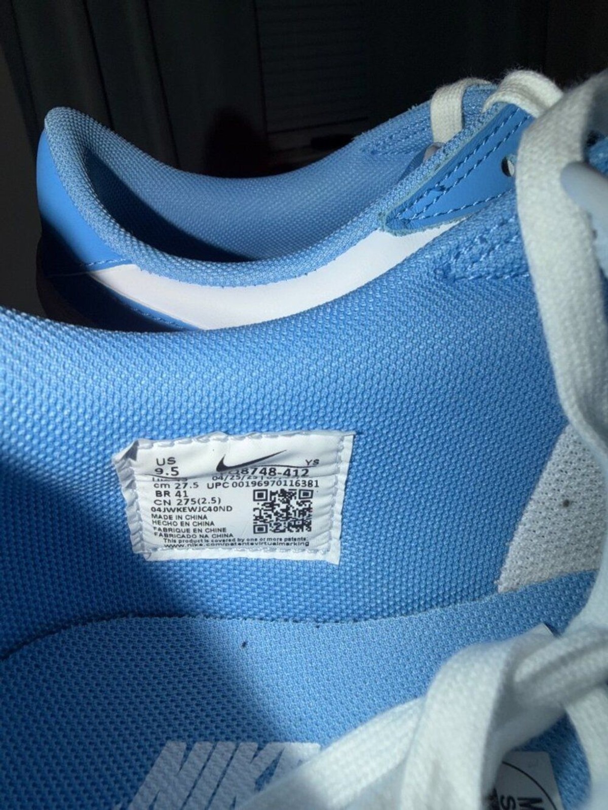 Size Men’s 9.5 /Women’s 11 – Nike Terminator Low University Blue