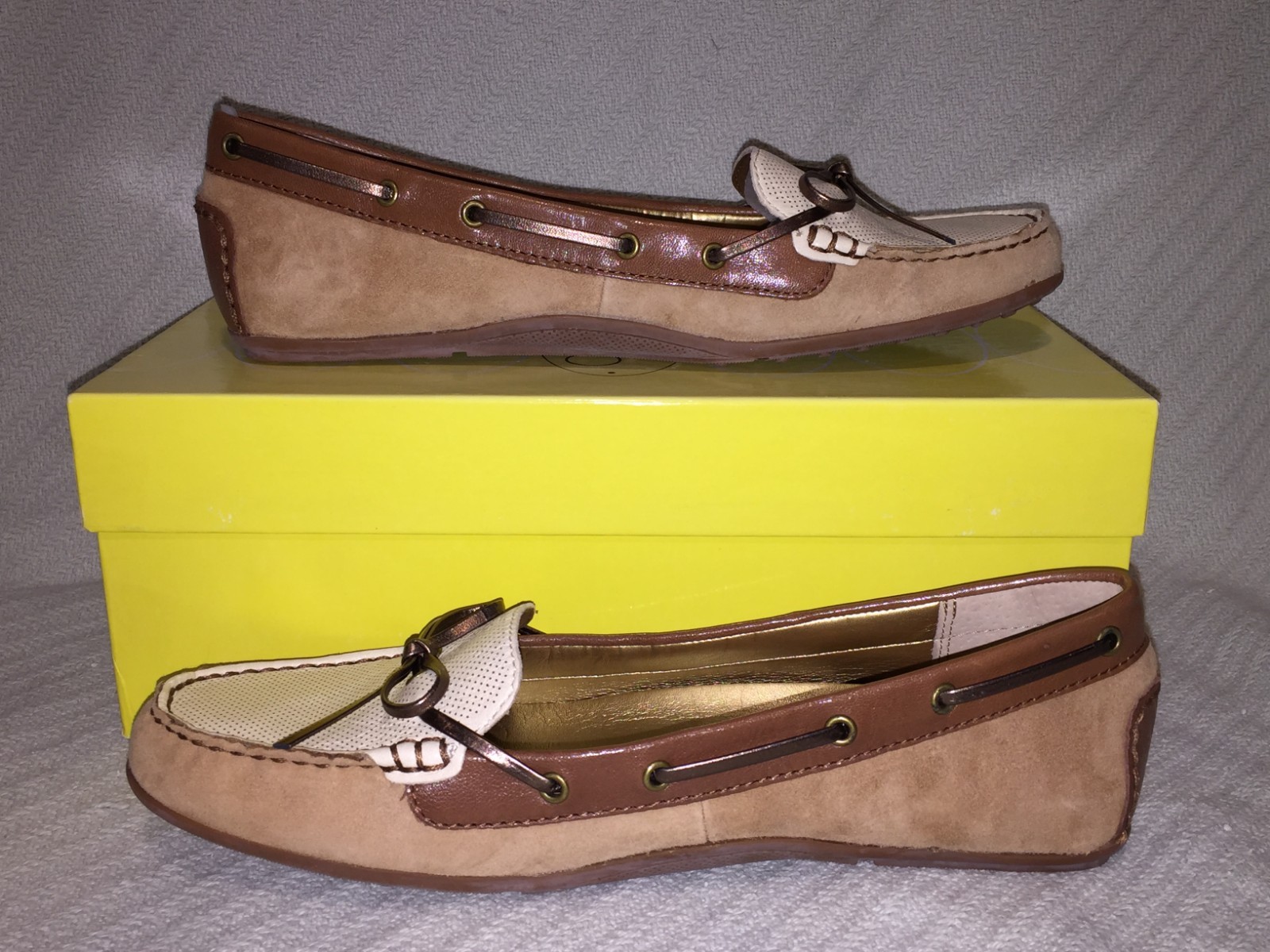 Circa Joan&David Reina Multi Neutral Brown Color Flat Slip On Oxford Casual Shoe