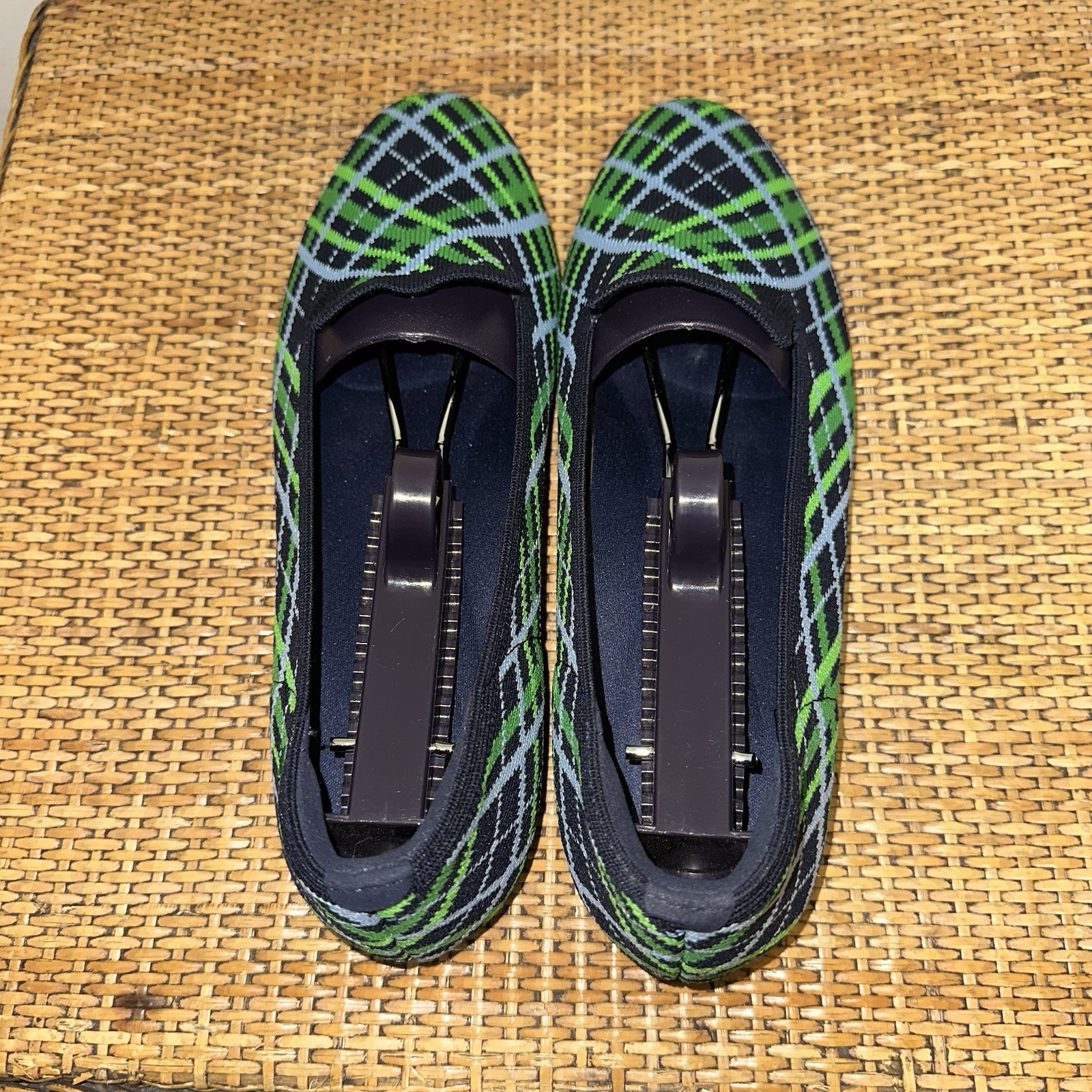 VIVAIA Palette Audrey Women’s Size 8.5 Round Toe Woven Knit Loafer Flats Green