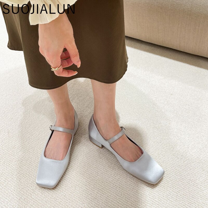 Women Flat Shoes Round Toe Shallow Soft Ballerina Shoes Casual Ballet Loafers