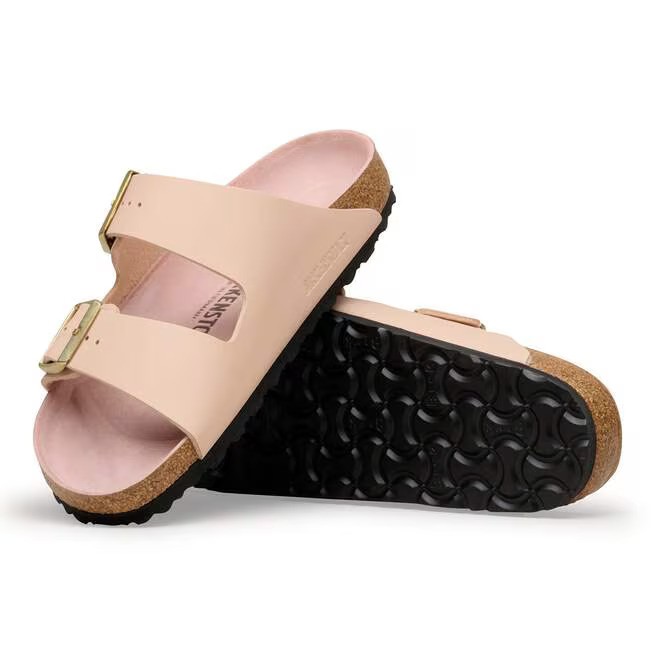 BIRKENSTOCK ARIZONA TRIPLES NEW BEIGE/PINK CLAY SANDCASTLE/OYSTER MEDIUM/NARROW