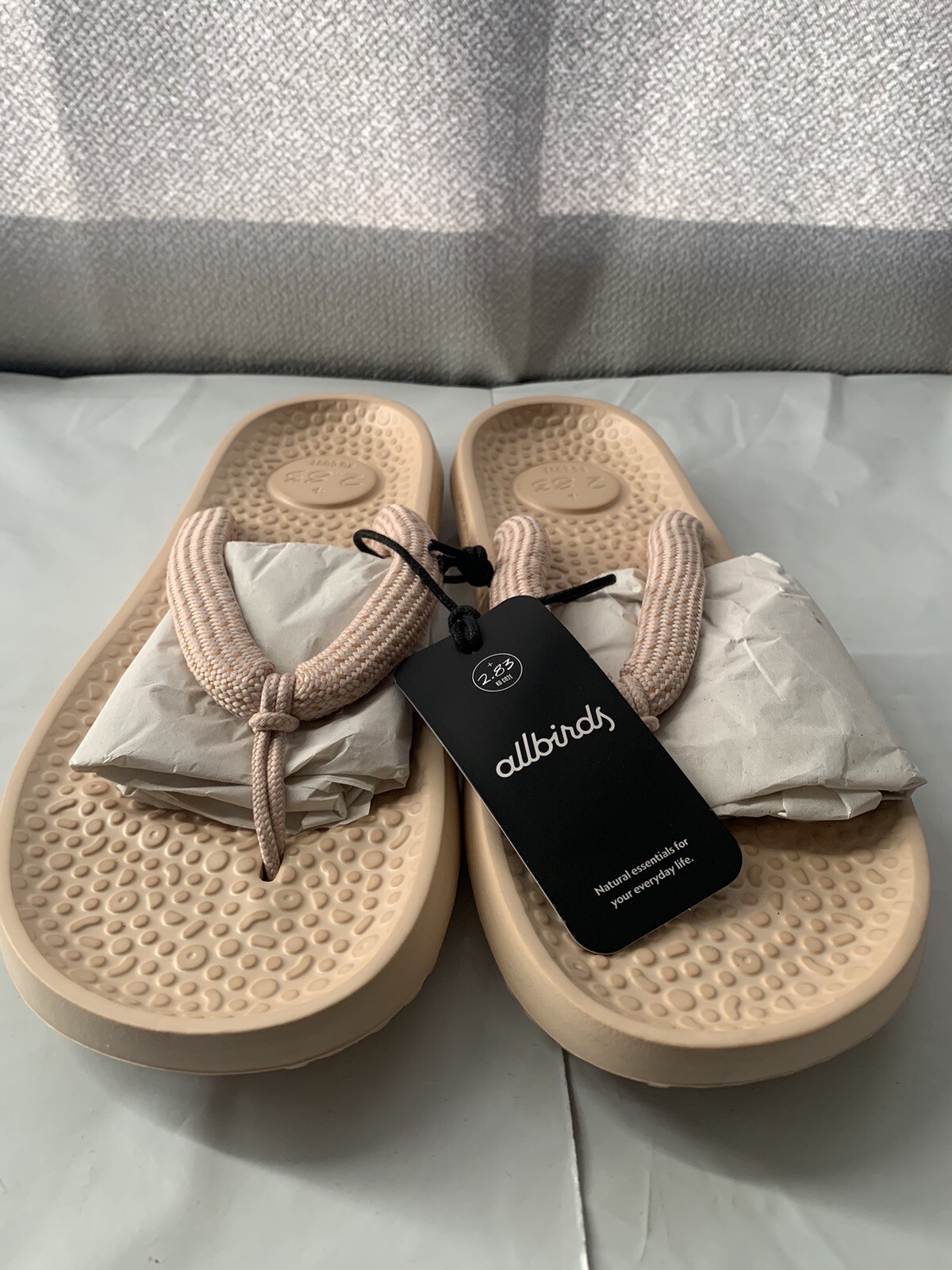 Allbirds Lux Beige Sugar Zeffer Adult Flip Flop Size M11/W13 New