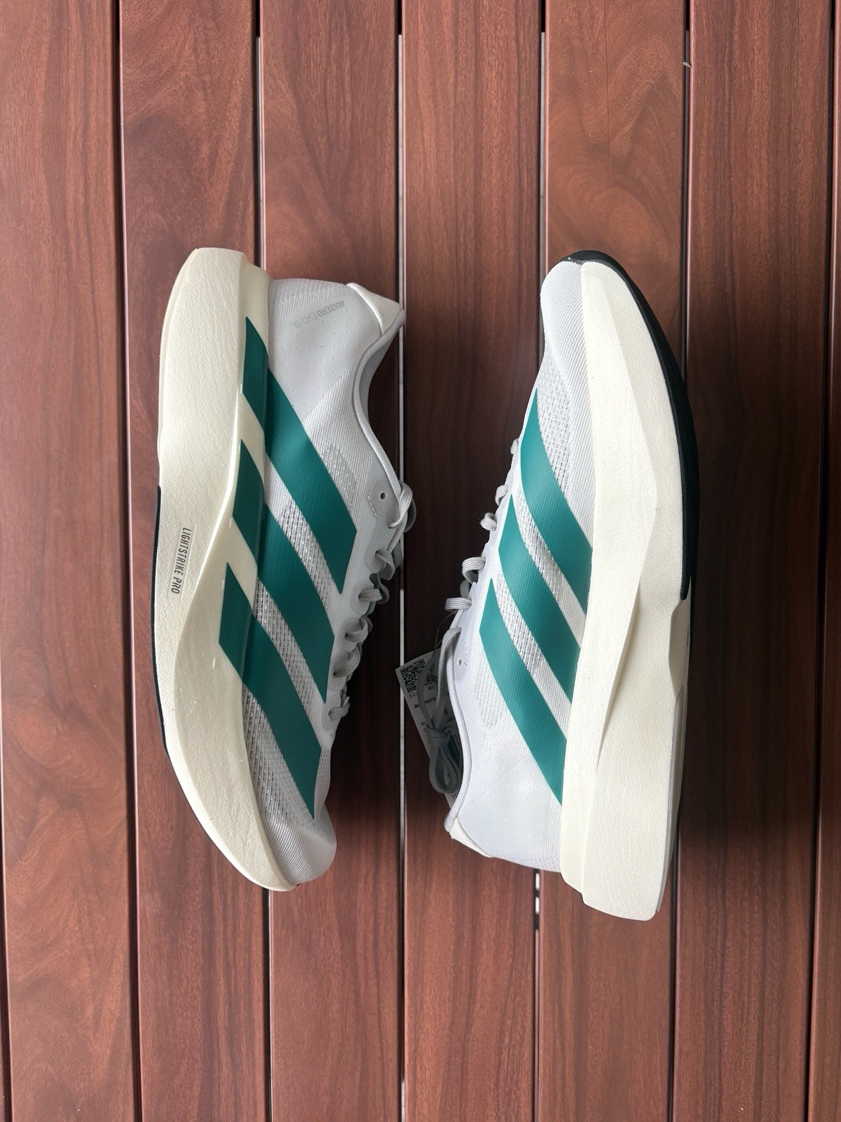adidas Adizero Evo SL Women’s Lace-Up Low Top Running Sneaker White/Green JS4451