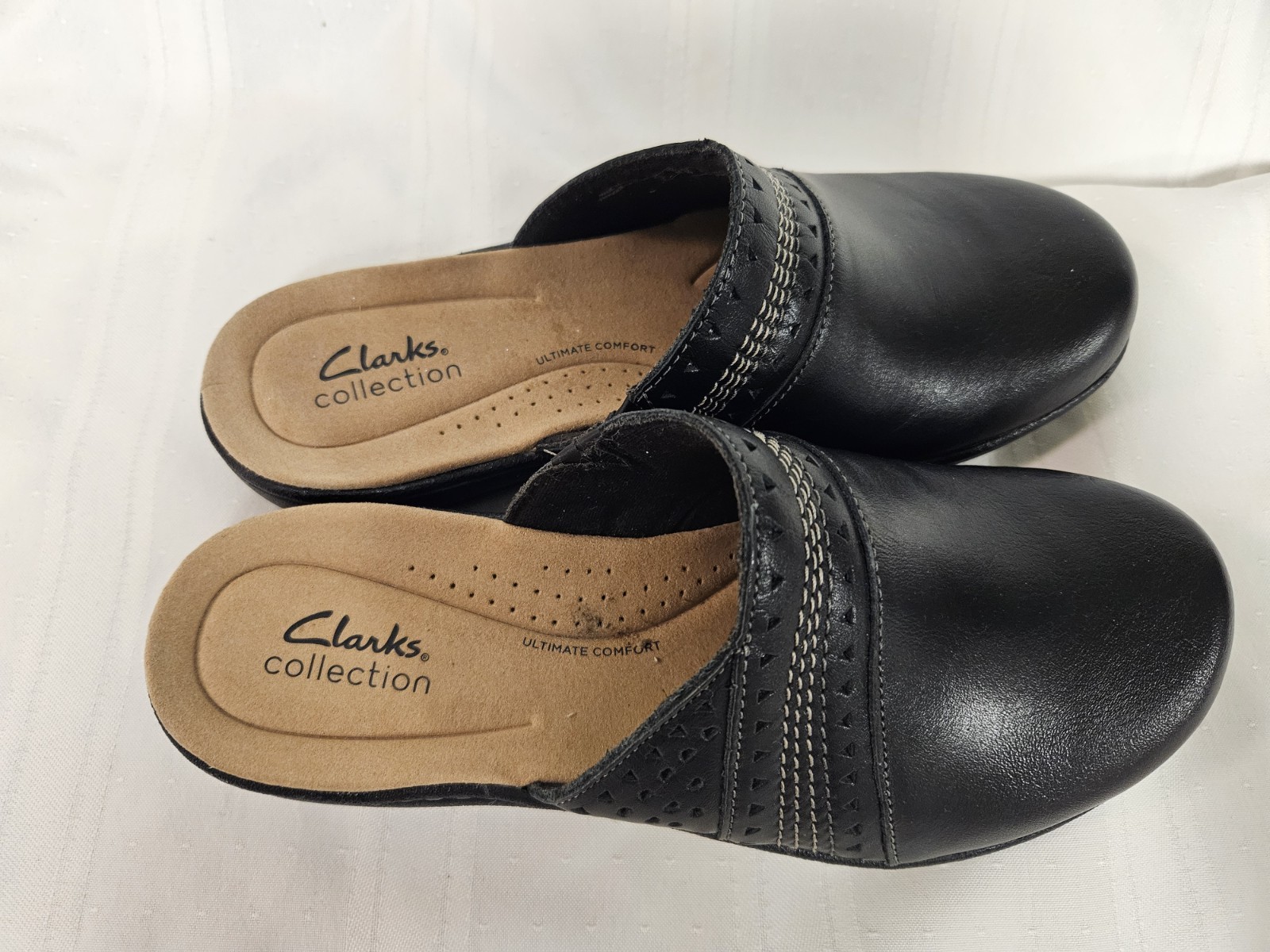Clark’s Collection Leather Clog Laurieanne Black Size 8 Medium