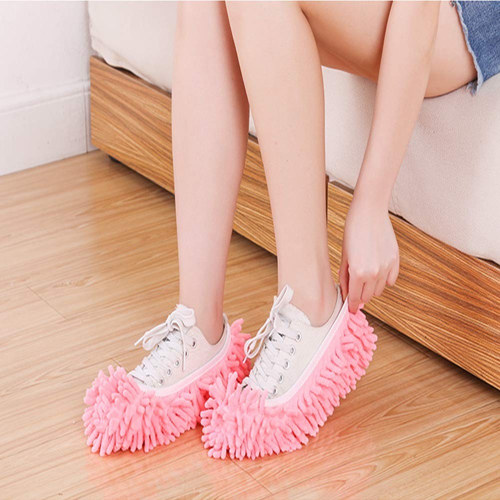 Mop Slippers Shoes 5 Pairs Microfiber Cleaning Floor Tools Washable