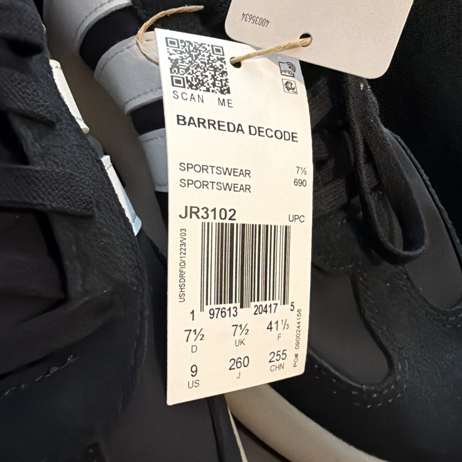 Adidas Barreda Decode Core Black White Shoes JR3102 Sz M9 W10 NIB