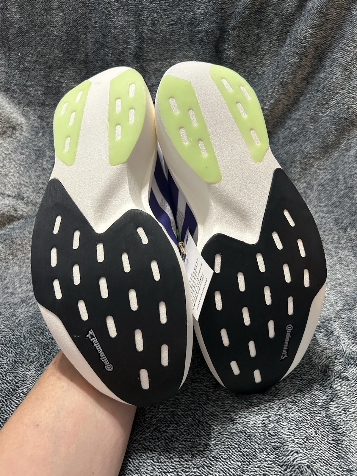 adidas Adizero Evo SL Cloud White Collegiate Purple Womens Size 7