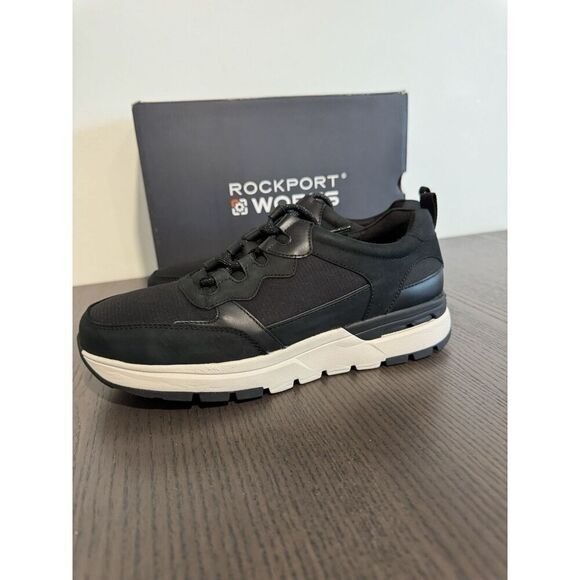 Rockport Pulse Tech Work Womens 7.5 M Black Composite Toe Safety Sneakers RK771