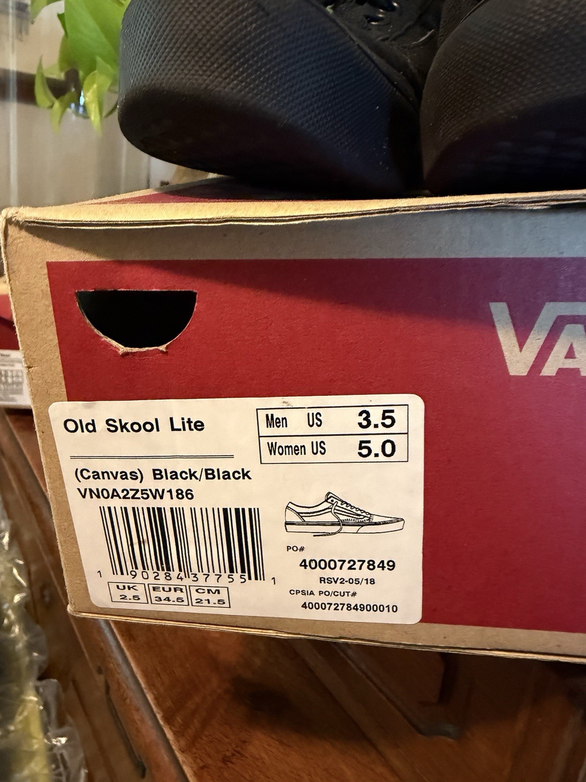 VANS Old Skool Black Skate Sneakers Shoes Women 5 Men 3.5