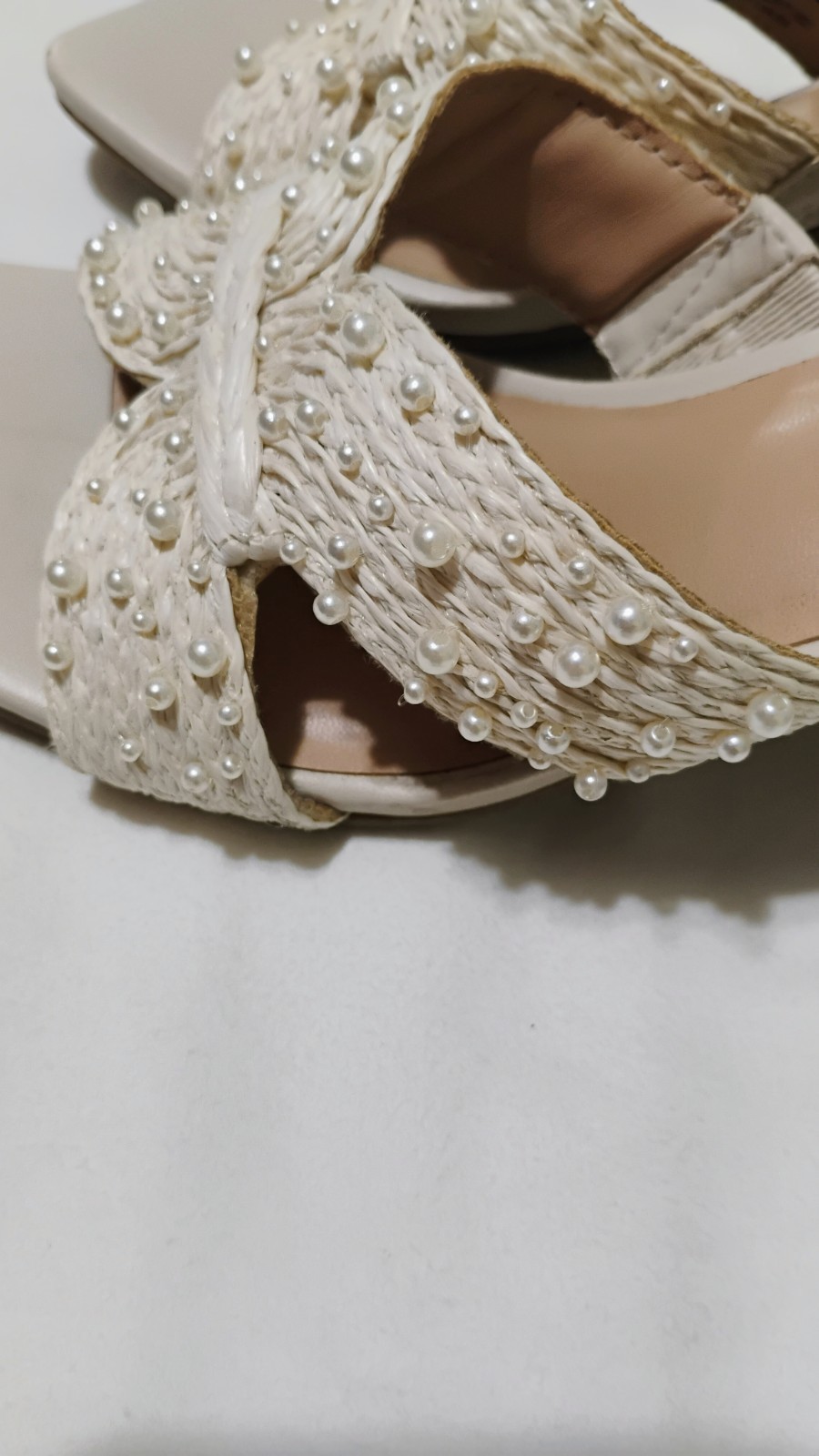 A New Day Tia Heels Cream With Pearls Size7.5 NWOT