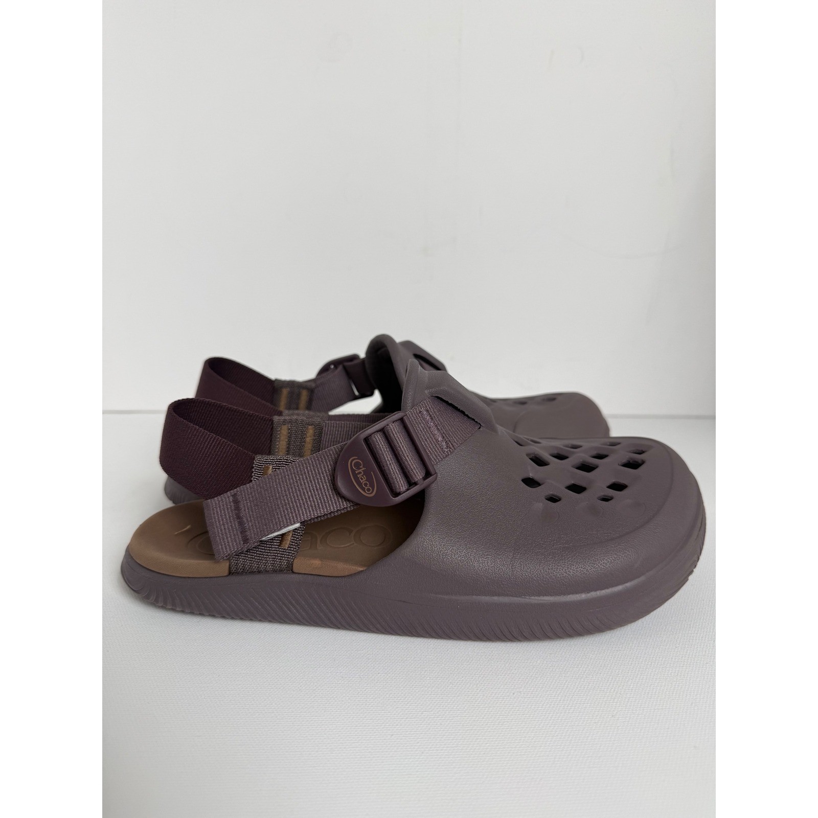 Chaco Chillos Clog Womens Plum Purple Adjustable Strap Slip On Shoes Size 8