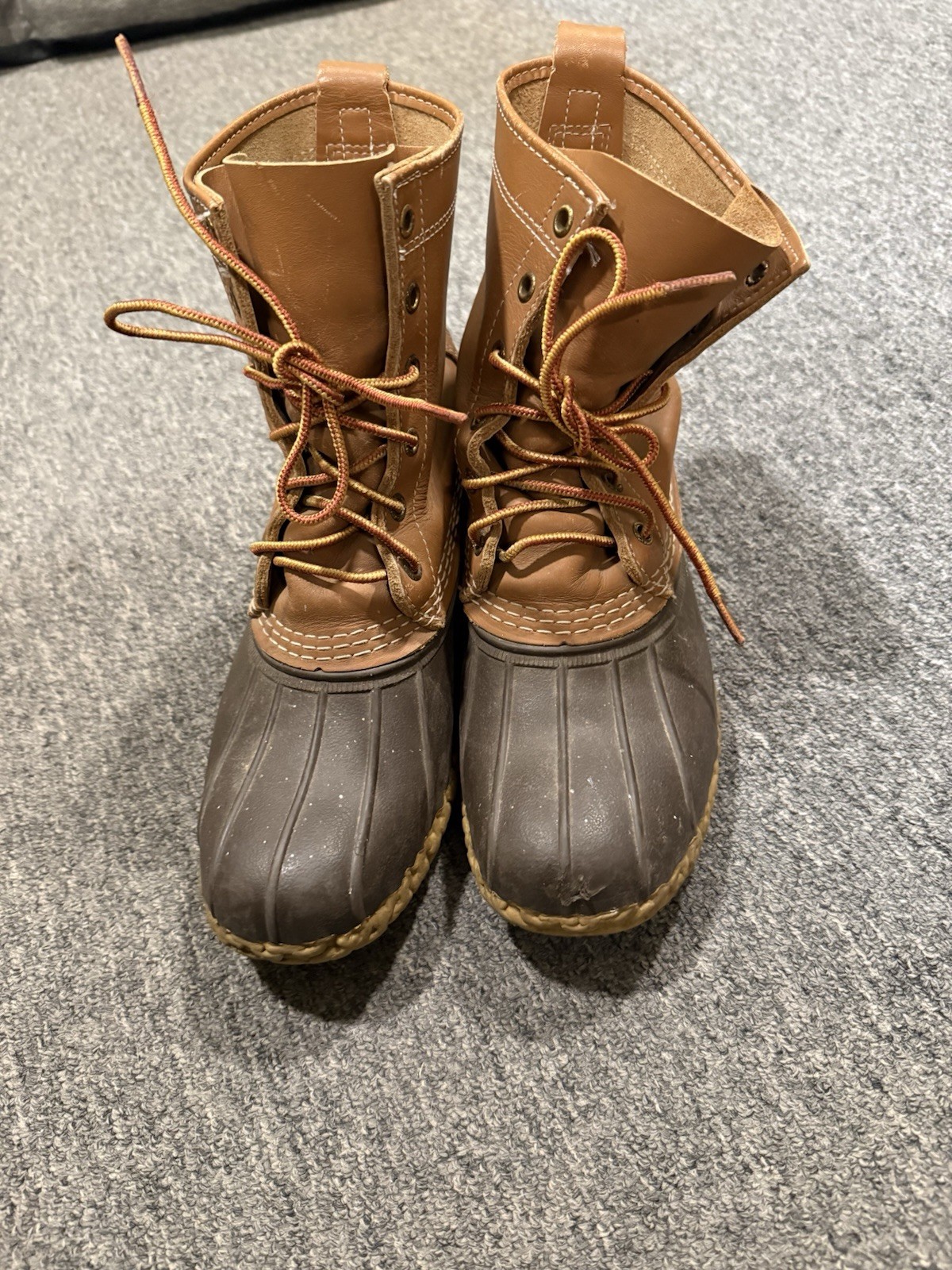 LL Bean Maine Hunting Shoe Women 8 Made In USA Outdoor Duck Leather Brown