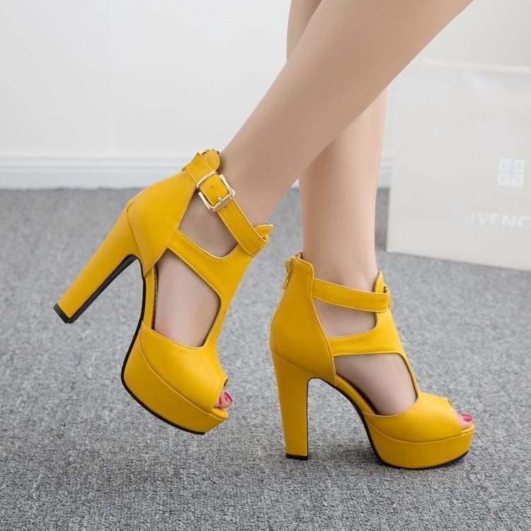 Women’s Sandals Open Toe High Heel Platform Buckle Strap Party Shoes Dress Pumps