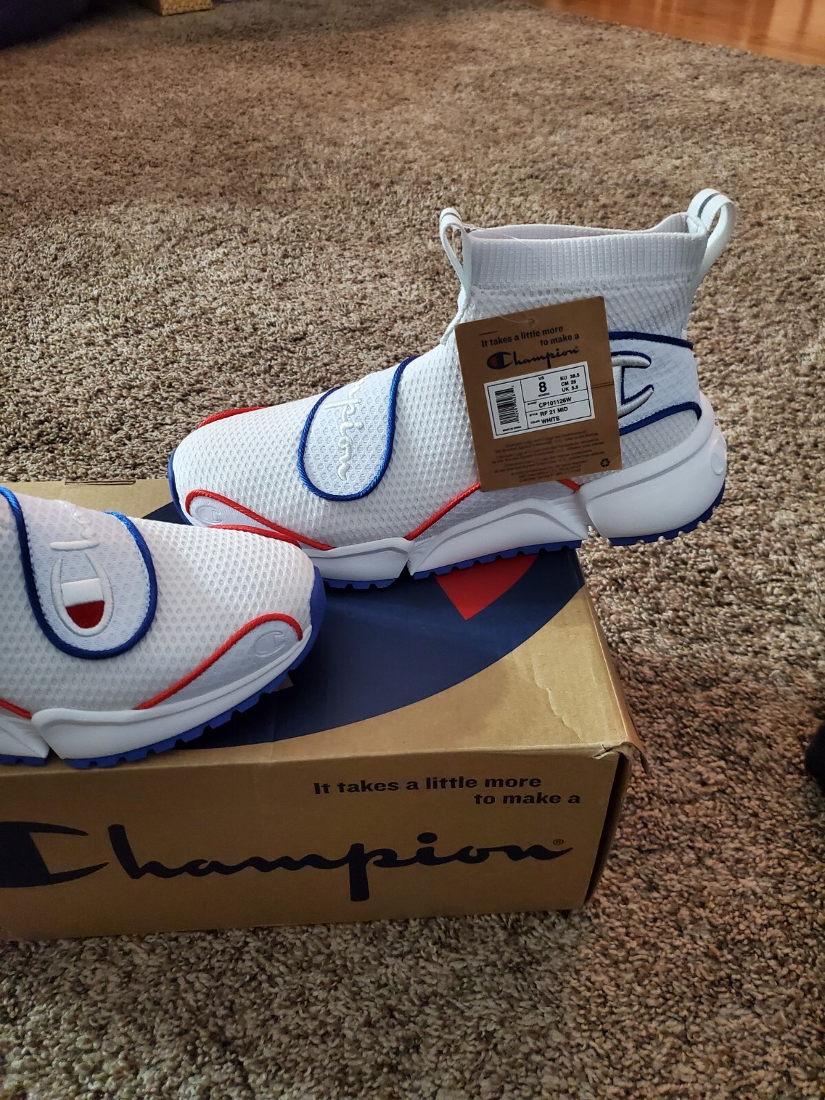 New Champion Women’s Rf 21 Mid Fashion Casual Sneakers US Left Size 8 Right 7
