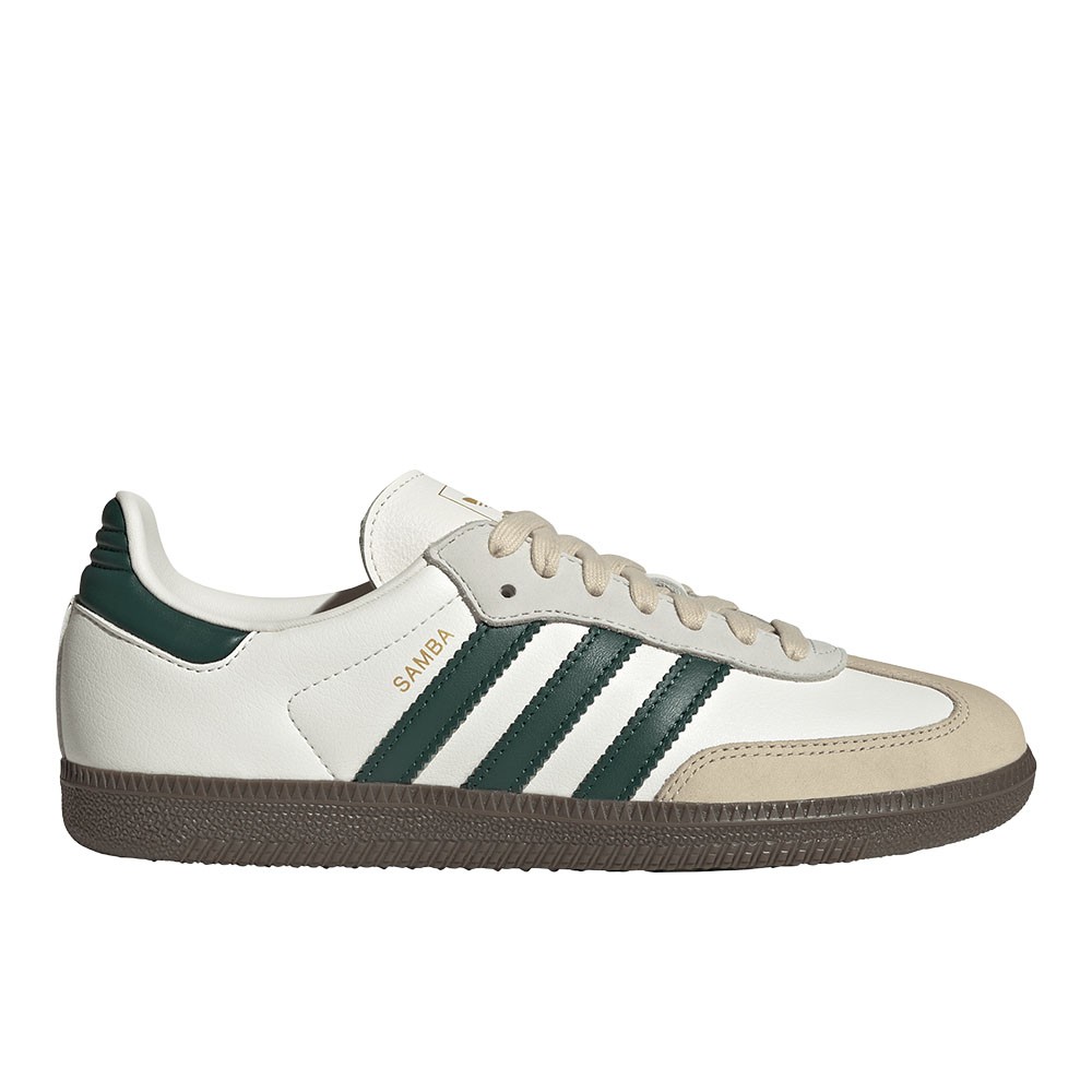 adidas Samba Og Lace Up Womens Green, Off White Sneakers Casual Shoes JR8843