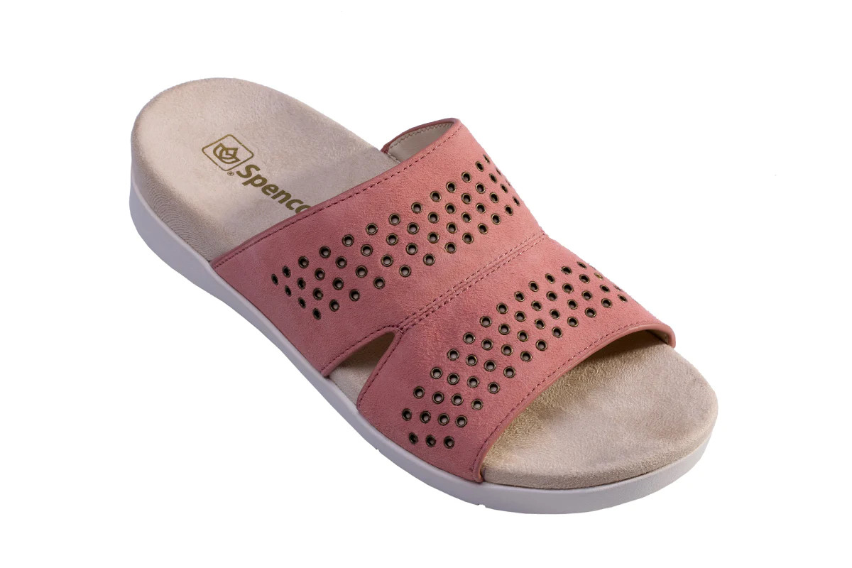 Women’s Spenco Twilight Stud Slide Sandals Blush 8