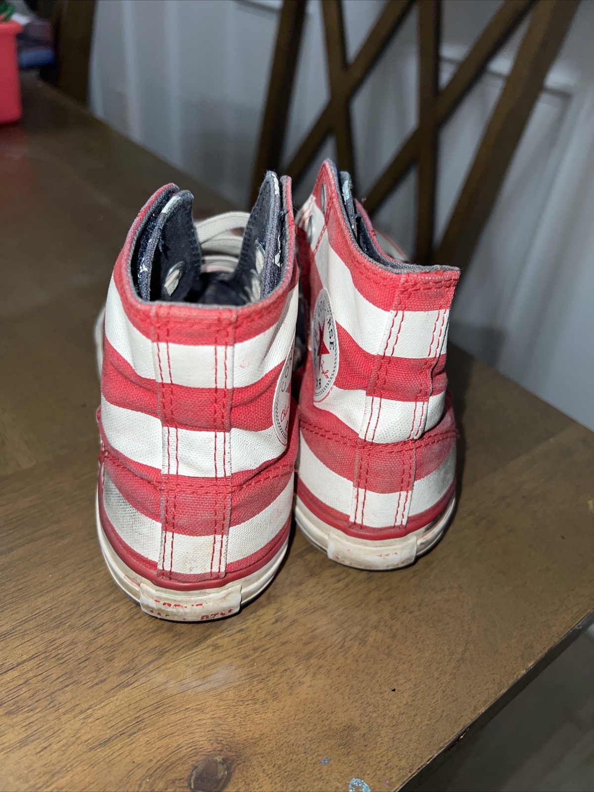 Converse 622366F American Flag Hook And Loop Junior 4 High Top!