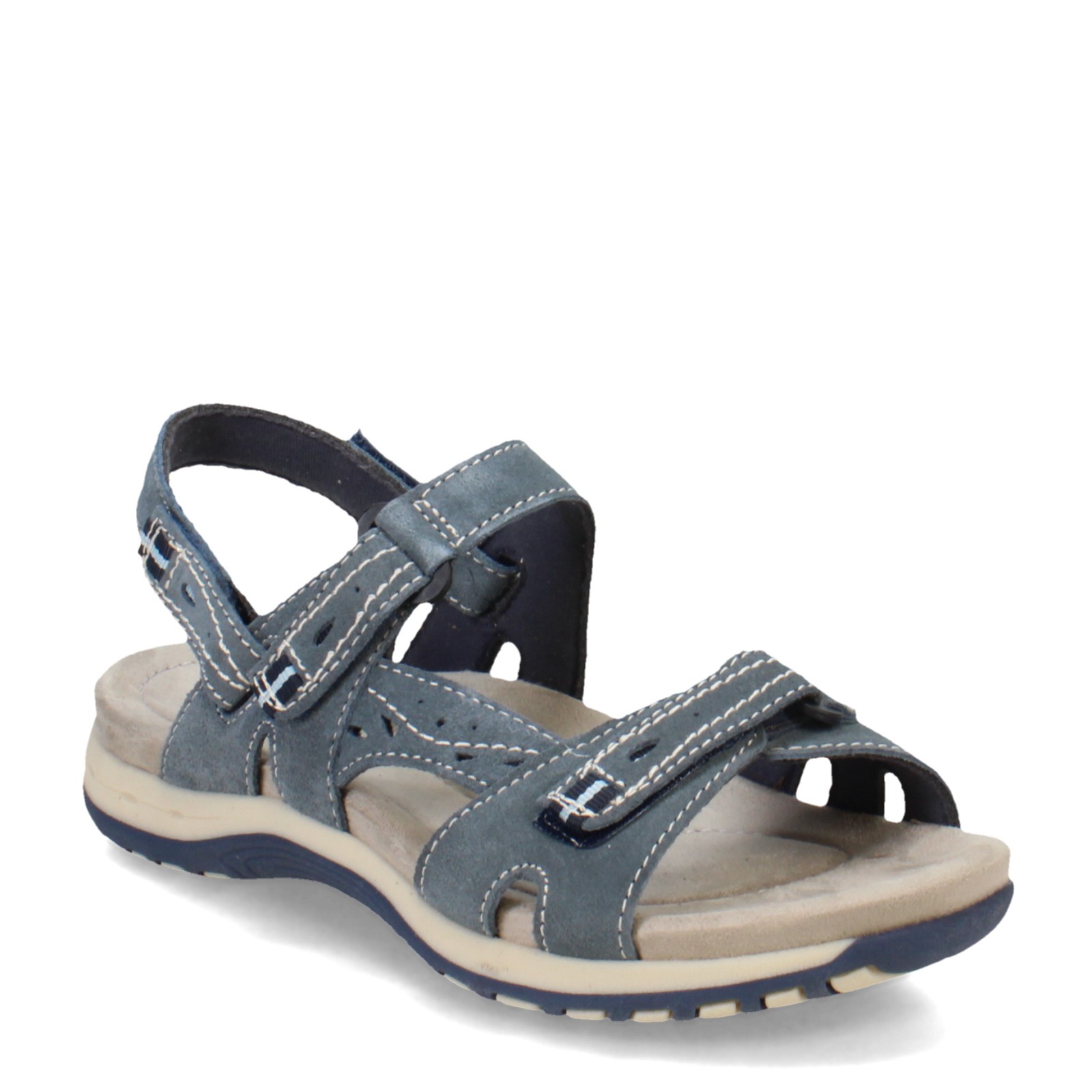 Women’s Earth Origins, Sophie Sandal SOPHIE-420 Medium Blue SUEDE