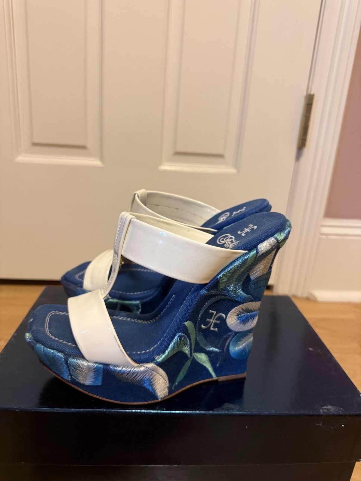 Fabi Patent Leather Italian Designer Sandals EUR 37 Stunning